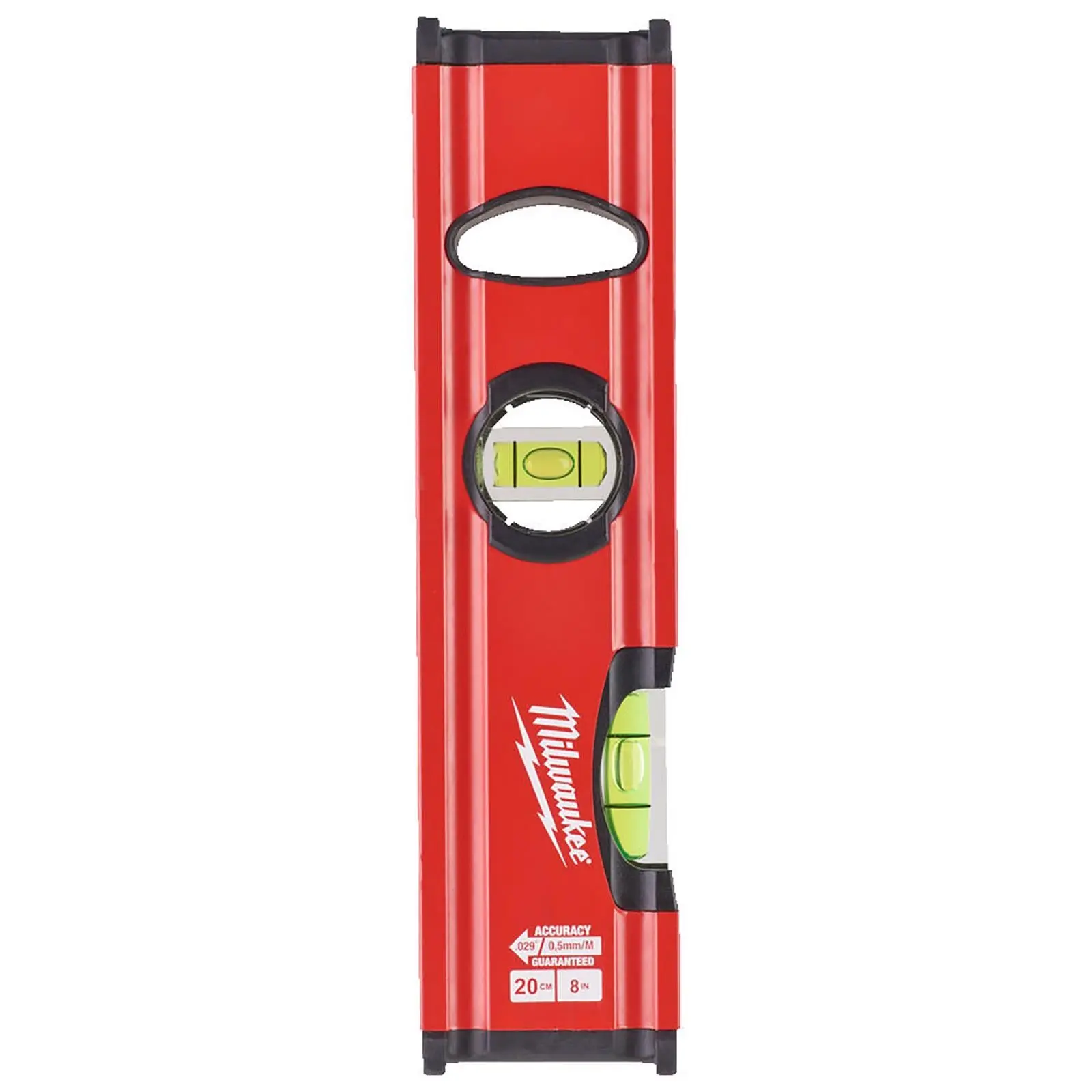 Milwaukee 20cm Spirit Level Slim Box Shockproof Measuring 2 Vial Precision Milled - Image 4