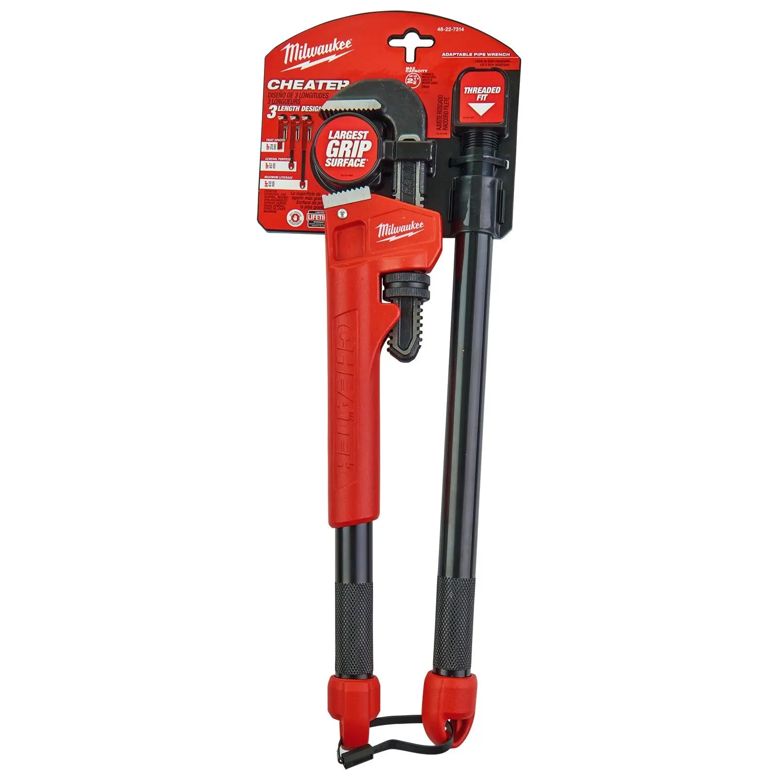 Milwaukee Adaptable Pipe Wrench Cheater 250mm 450mm 600mm - Image 2