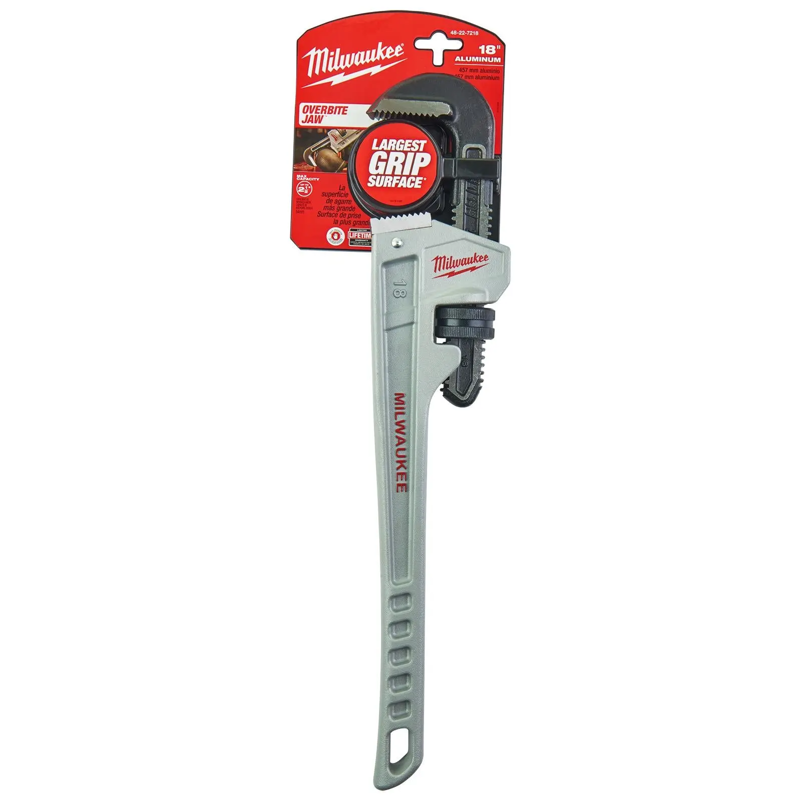 Milwaukee Aluminium Pipe Wrench 450mm 18in Jaw Capacity 63mm - Image 3