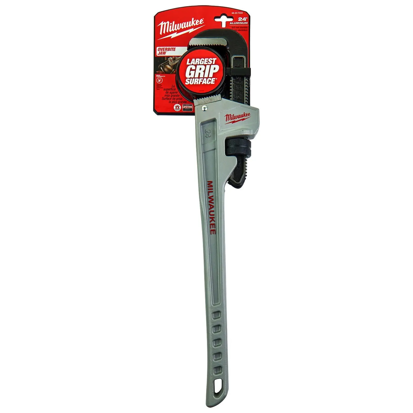 Milwaukee Aluminium Pipe Wrench 600mm 24in Jaw Capacity 76mm - Image 3