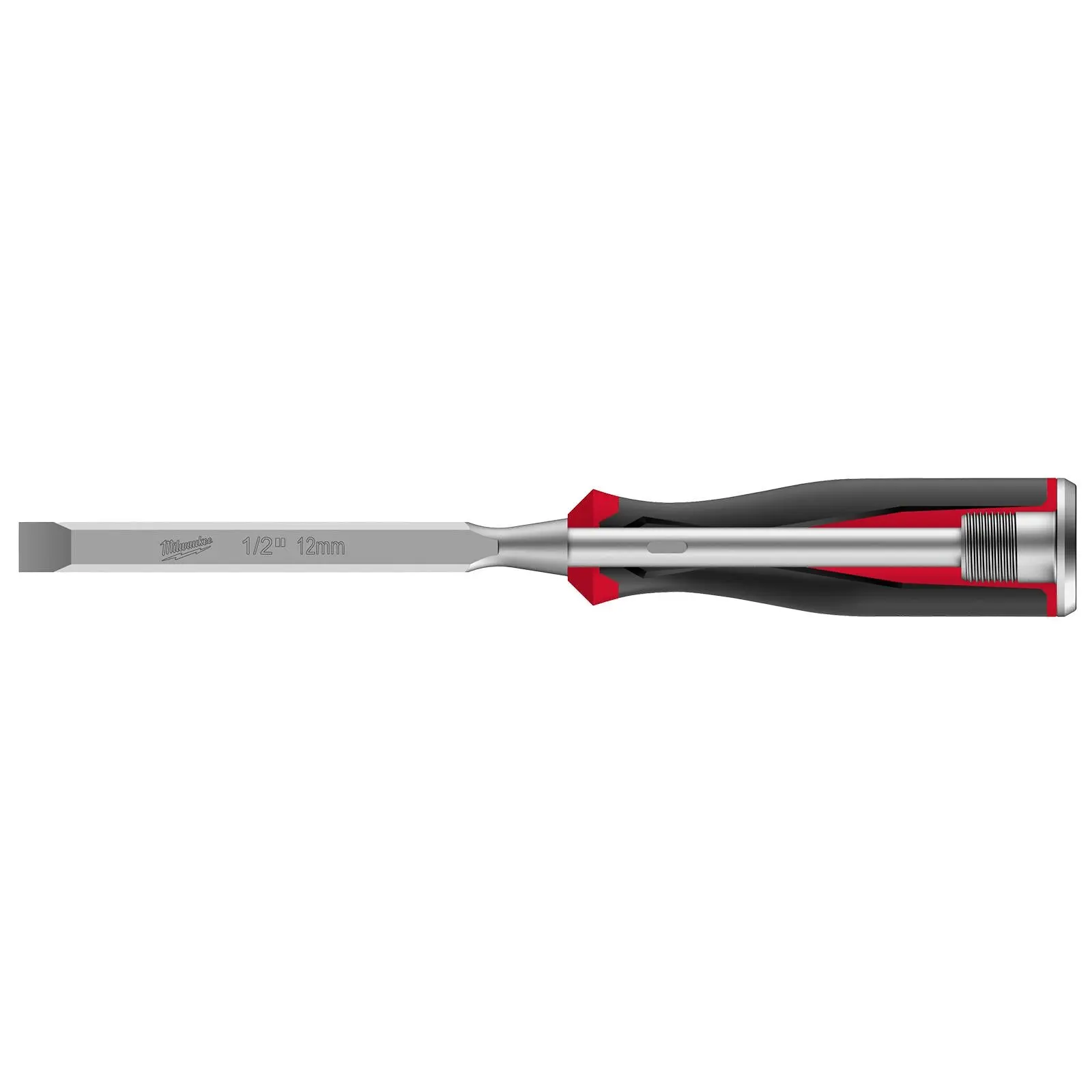 Milwaukee Beveled Edge Wood Chisel 12mm 1/2" All Metal Core with Striking Cap - Image 5