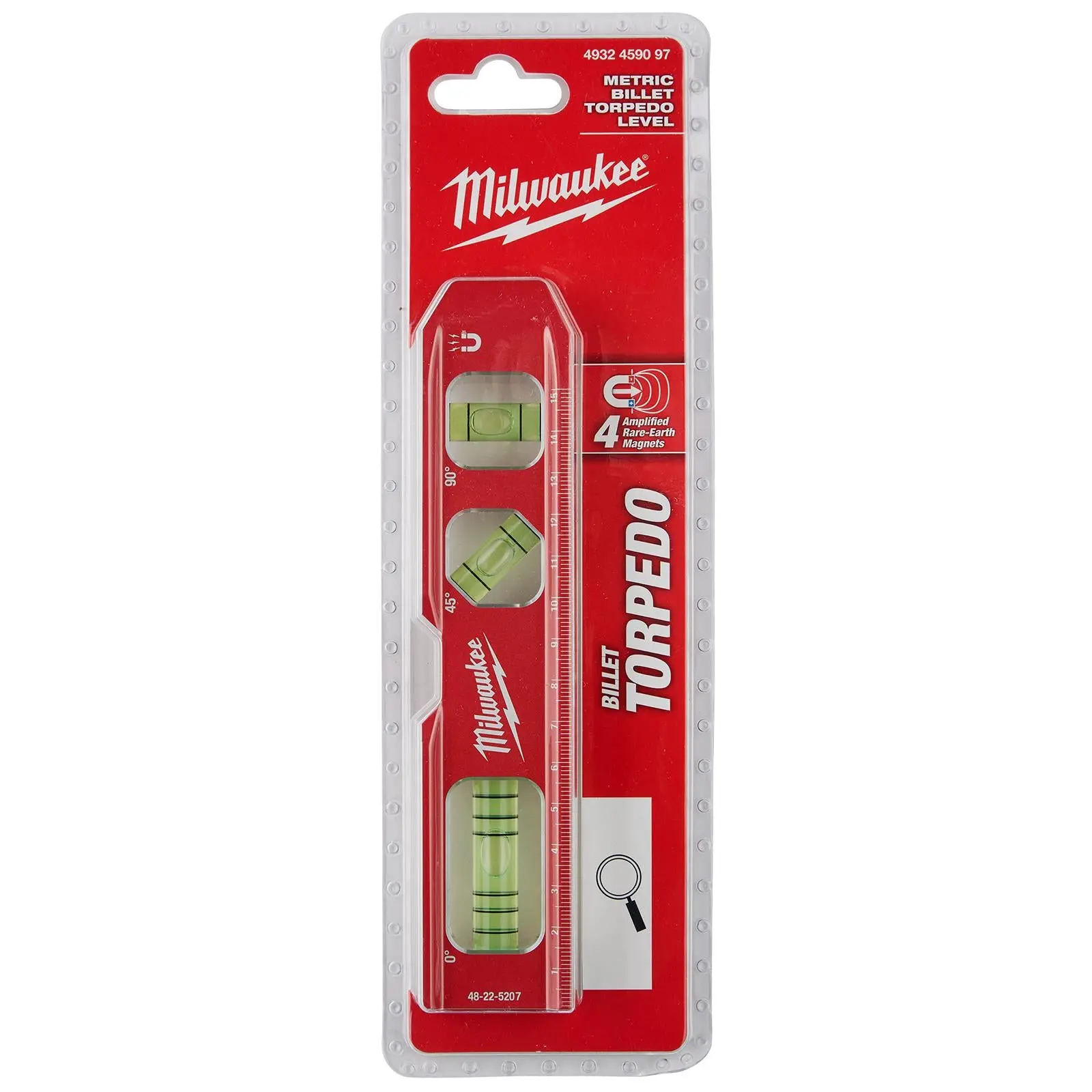 Milwaukee Billet Torpedo Spirit Level 17cm Magnetic - Image 2