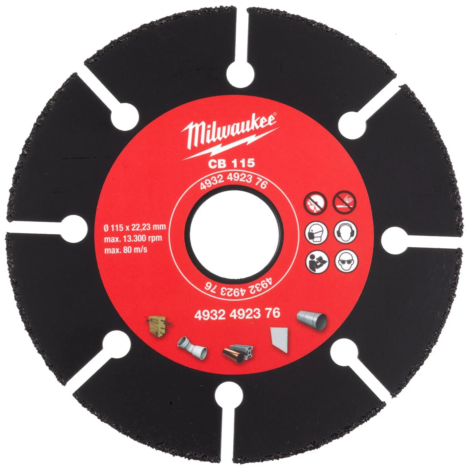 Milwaukee Carbide Cutting Blade Slitting Disc 115mm x 22.23mm x 1mm - Image 3