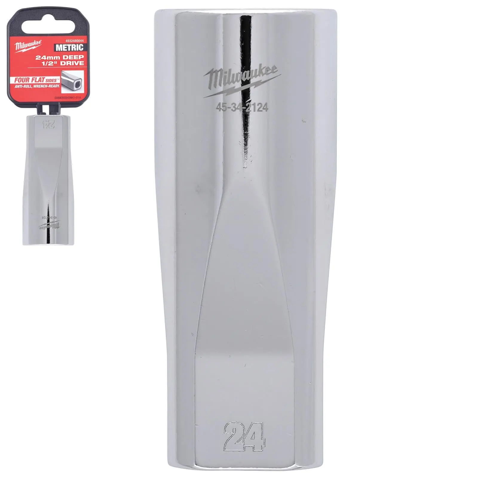 Milwaukee Chrome Socket 1/2" Drive Four Flat Sides Metric Deep 10-36mm Individual - Choose Size - Image 20