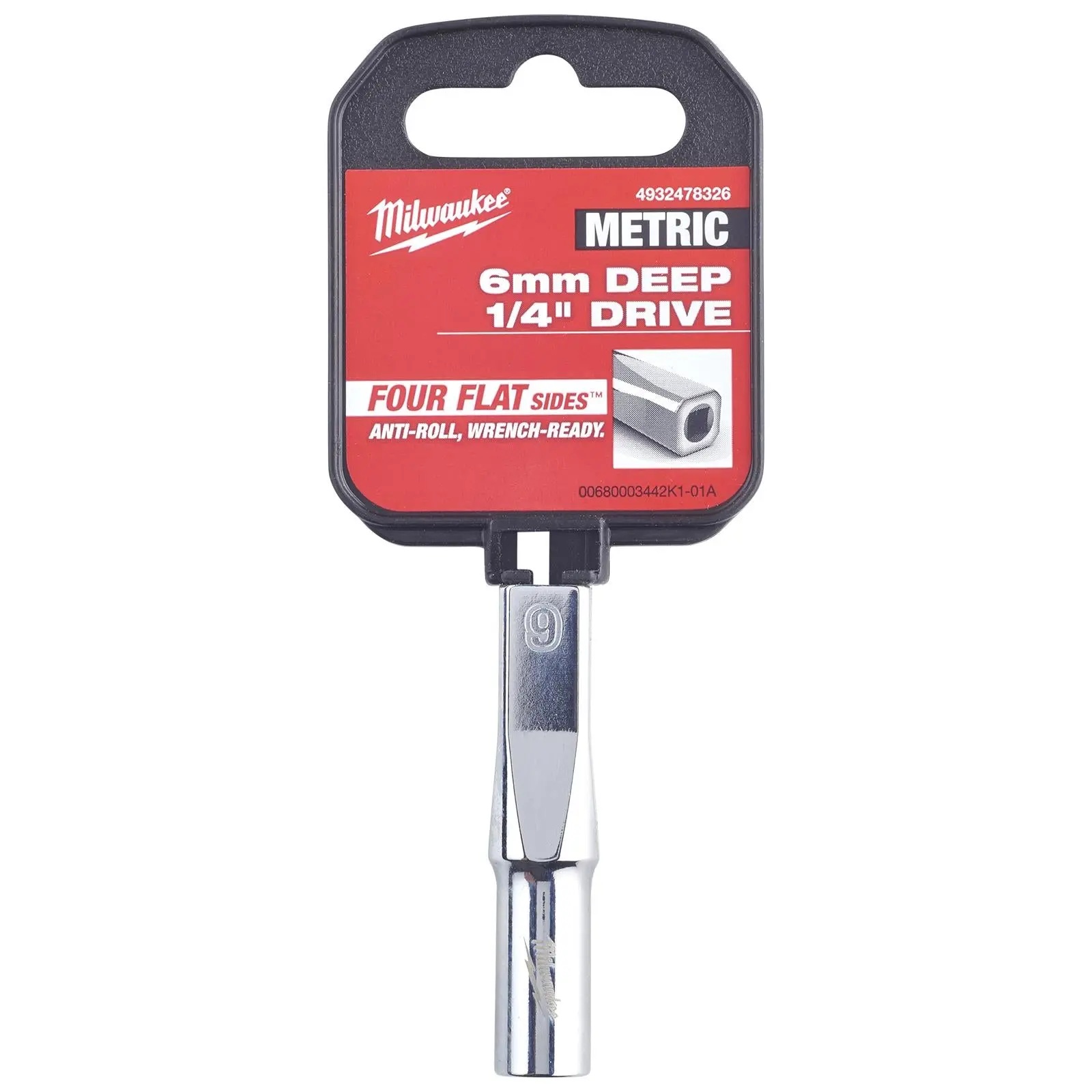 Milwaukee Chrome Socket 1/4" Drive Four Flat Sides Metric Deep 4-15mm Individual - Image 33