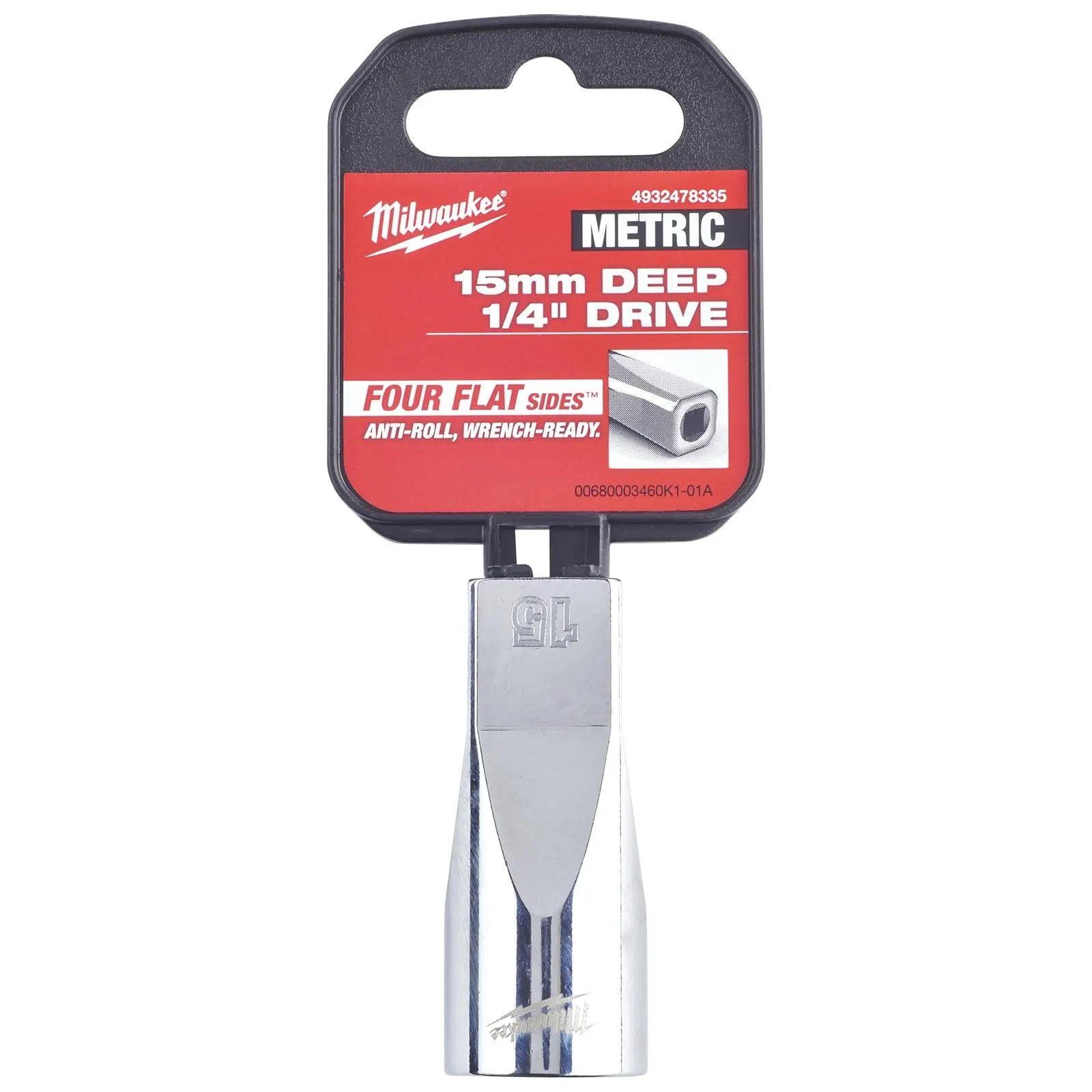 Milwaukee Chrome Socket 1/4" Drive Four Flat Sides Metric Deep 4-15mm Individual - Image 42