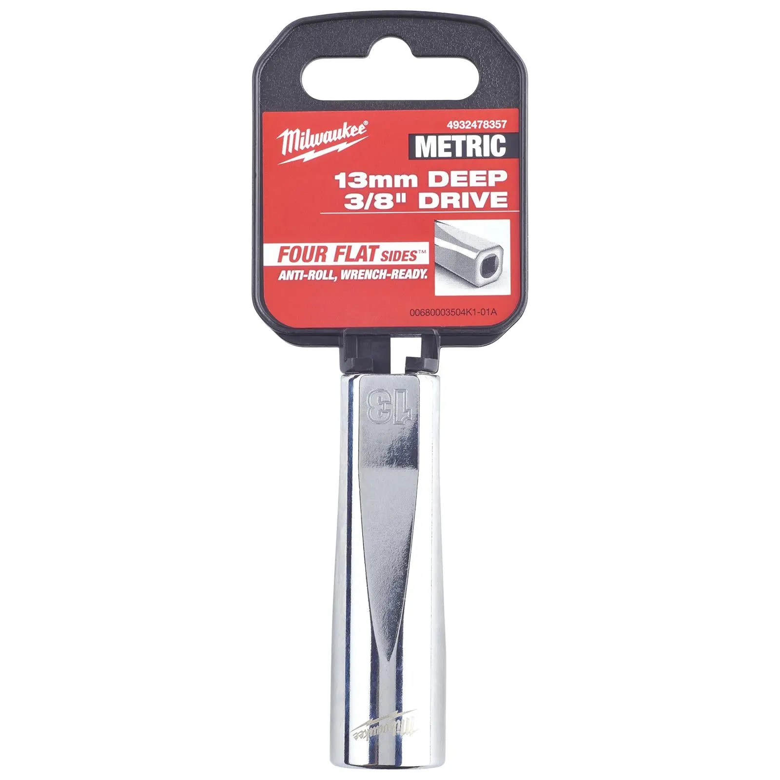 Milwaukee Chrome Socket 3/8" Drive Four Flat Sides Metric Deep 6-24mm Individual - Choose Size - Image 34