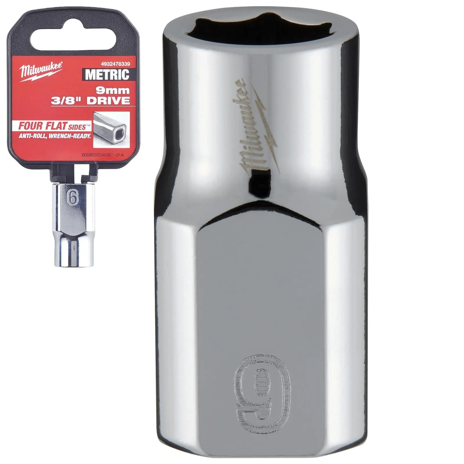 Milwaukee Chrome Socket 3/8" Drive Four Flat Sides Metric Standard 6-24mm Individual - Image 25