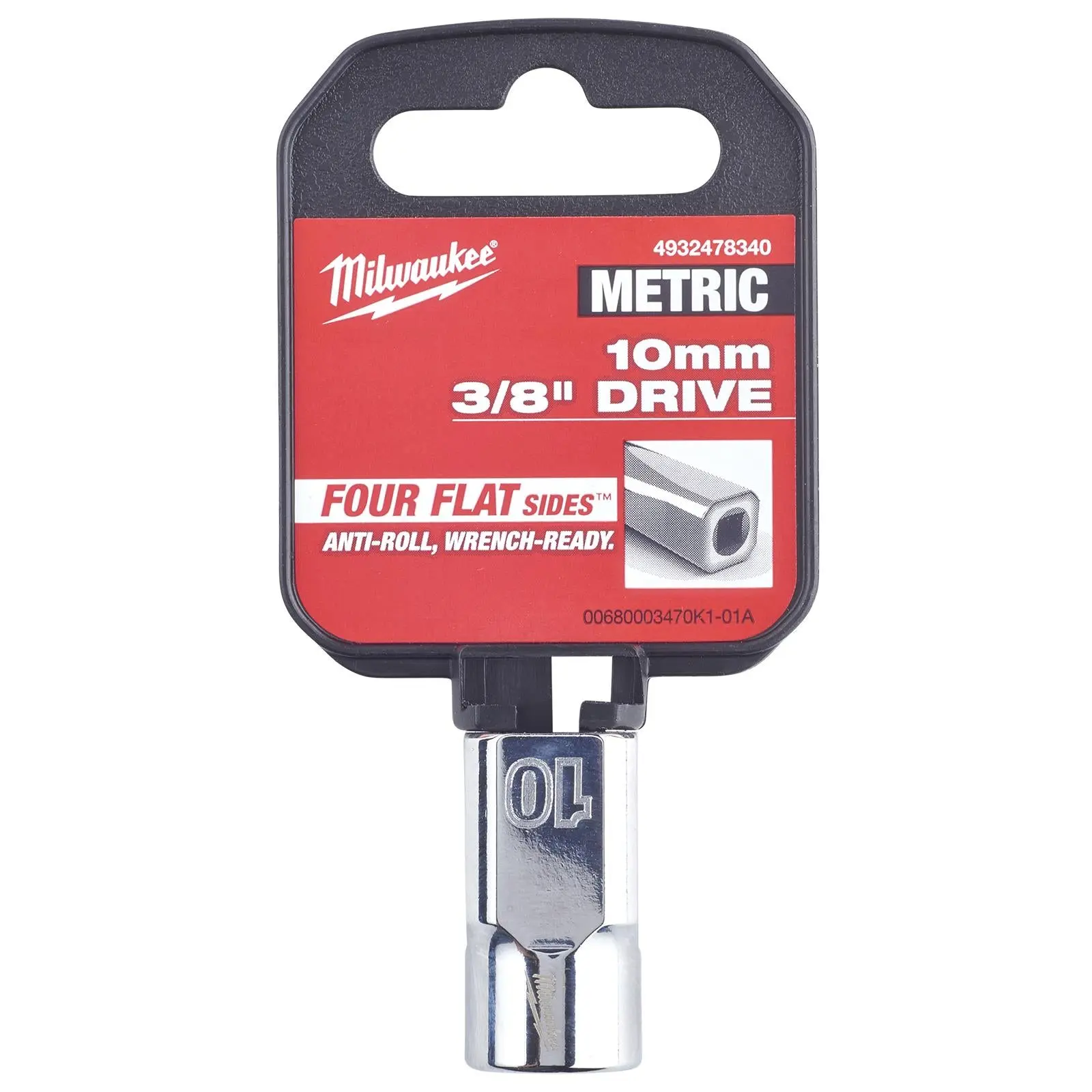 Milwaukee Chrome Socket 3/8" Drive Four Flat Sides Metric Standard 6-24mm Individual - Image 57