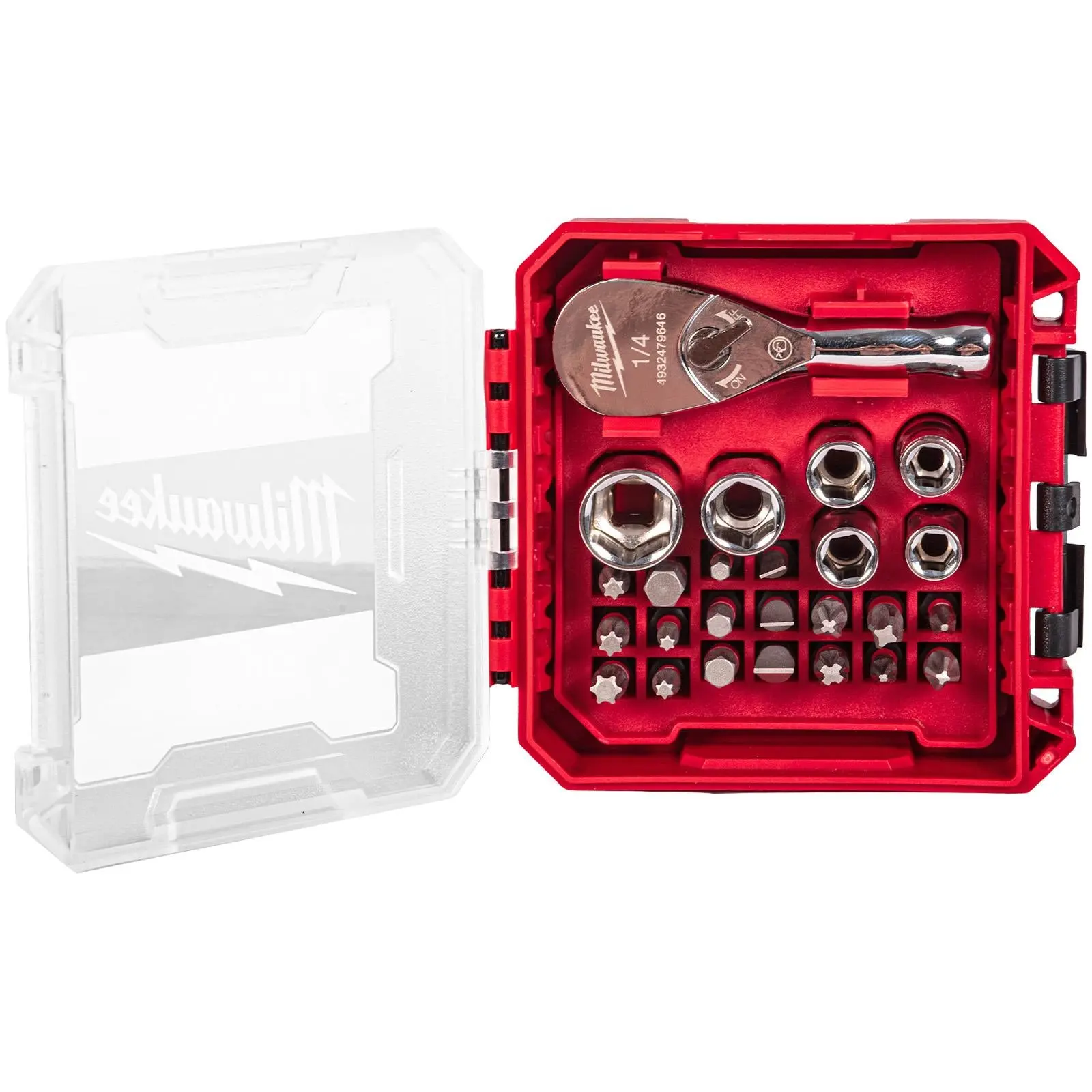 Milwaukee Compact Ratchet Set 1/4" Drive in Packout Compatible Box 25 Piece - Image 4