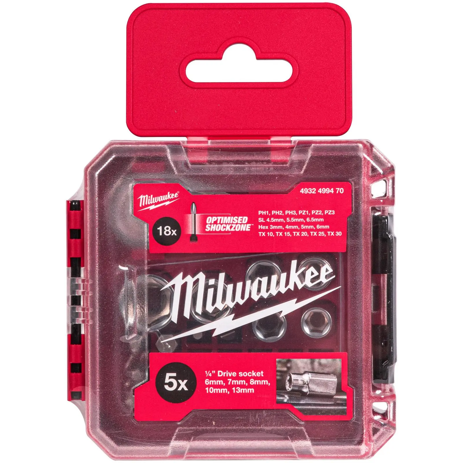 Milwaukee Compact Ratchet Set 1/4" Drive in Packout Compatible Box 25 Piece - Image 5