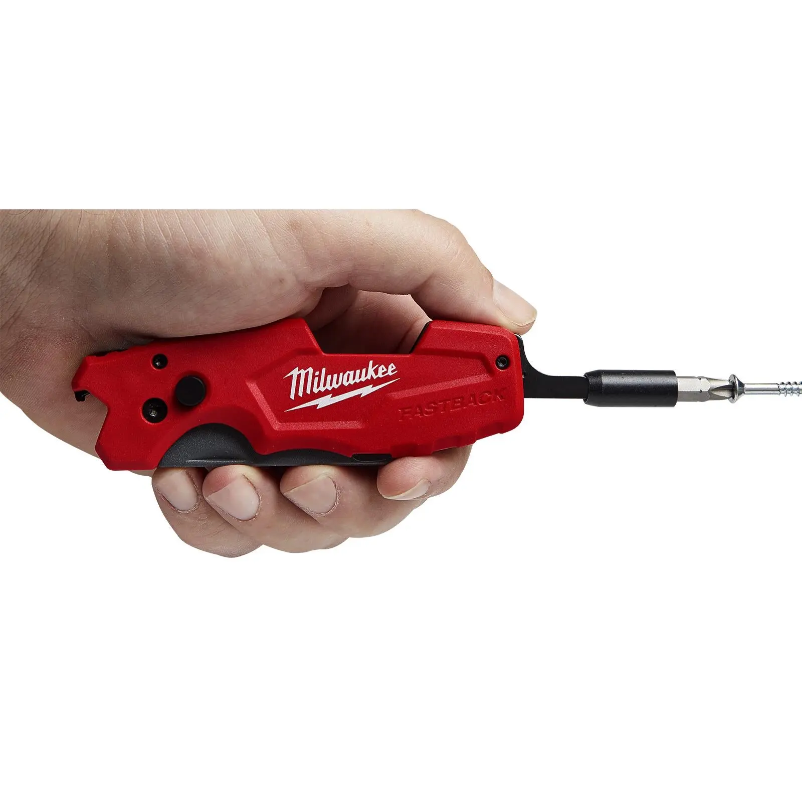 Milwaukee FASTBACK Utility Knife 6 in 1 Cutting Blade Screwdriver Bit Holder - Image 3