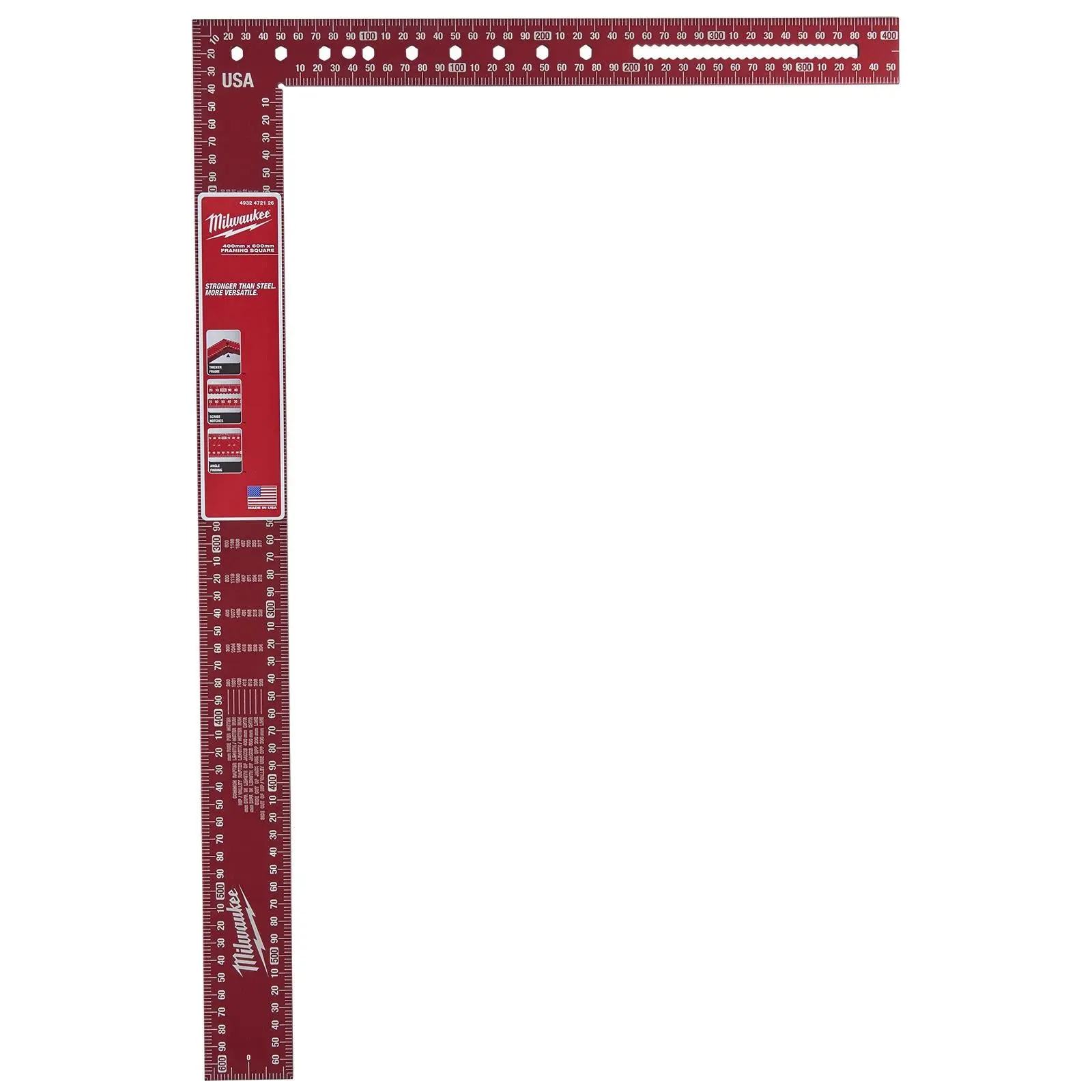 Milwaukee Framing Square Metric 400mm x 600mm - Image 3