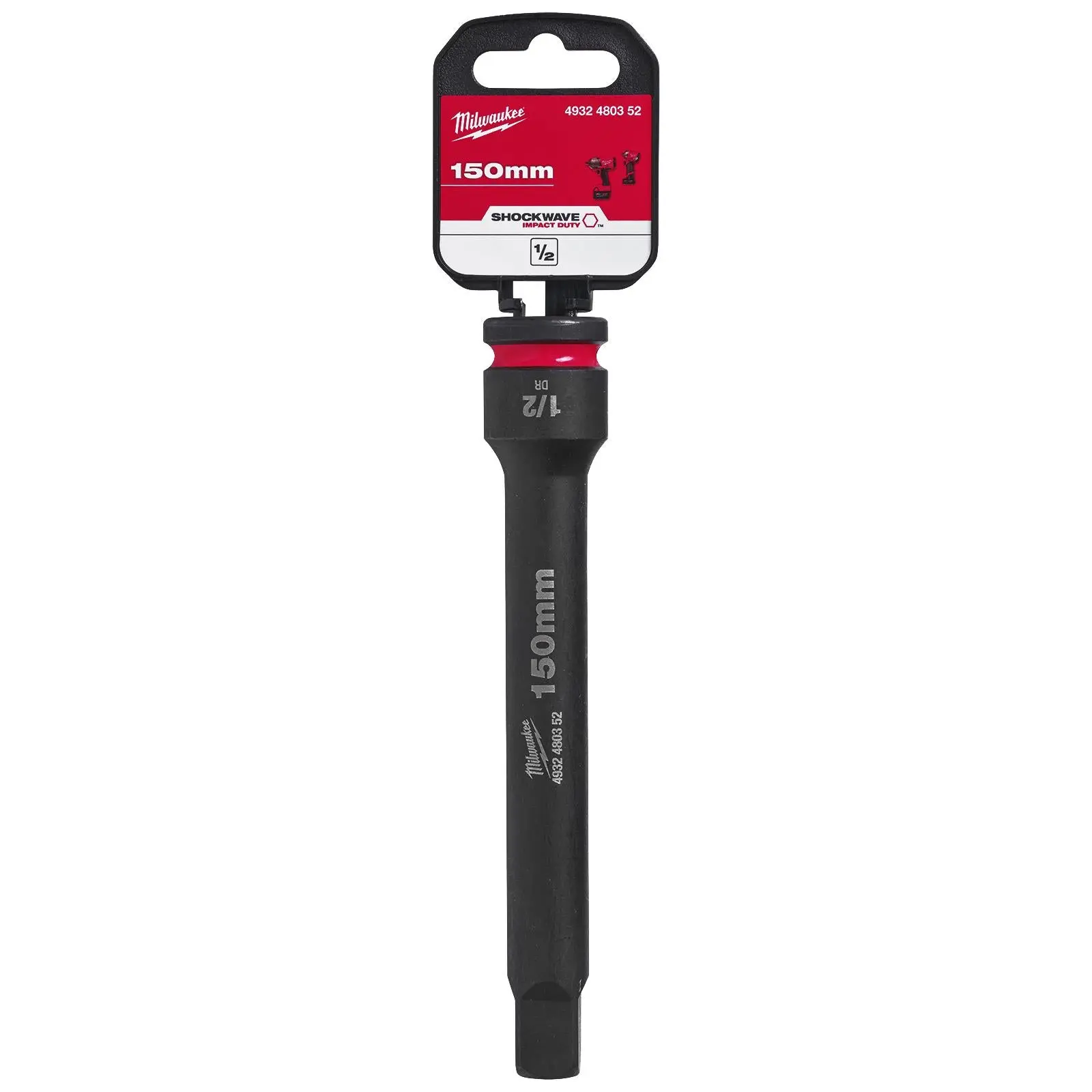 Milwaukee Impact Socket Extension Bar 150mm 1/2" Drive SHOCKWAVE Impact Duty - Image 2
