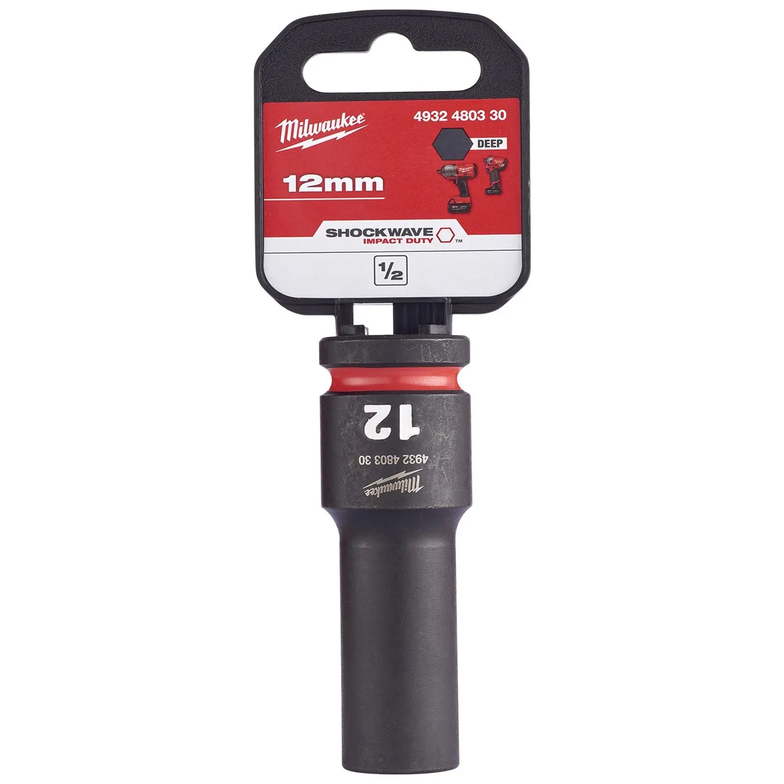 Milwaukee Impact Sockets Deep 1/2" Drive 8-36mm SHOCKWAVE Impact Duty - Image 11