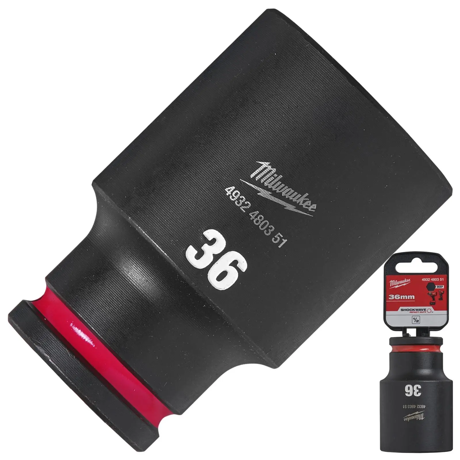 Milwaukee Impact Sockets Deep 1/2" Drive 8-36mm SHOCKWAVE Impact Duty - Image 4