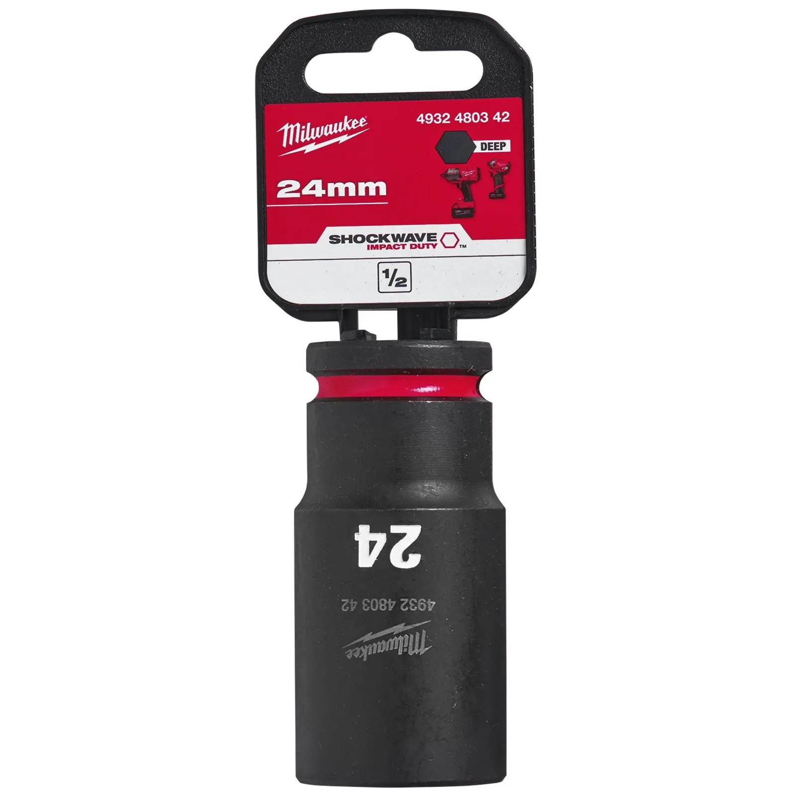 Milwaukee Impact Sockets Deep 1/2" Drive 8-36mm SHOCKWAVE Impact Duty - Image 44