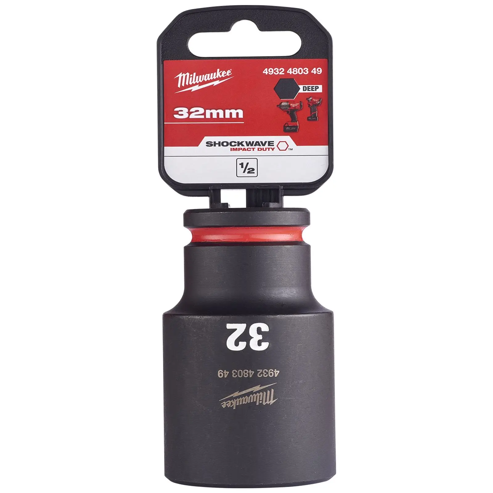 Milwaukee Impact Sockets Deep 1/2" Drive 8-36mm SHOCKWAVE Impact Duty - Image 47