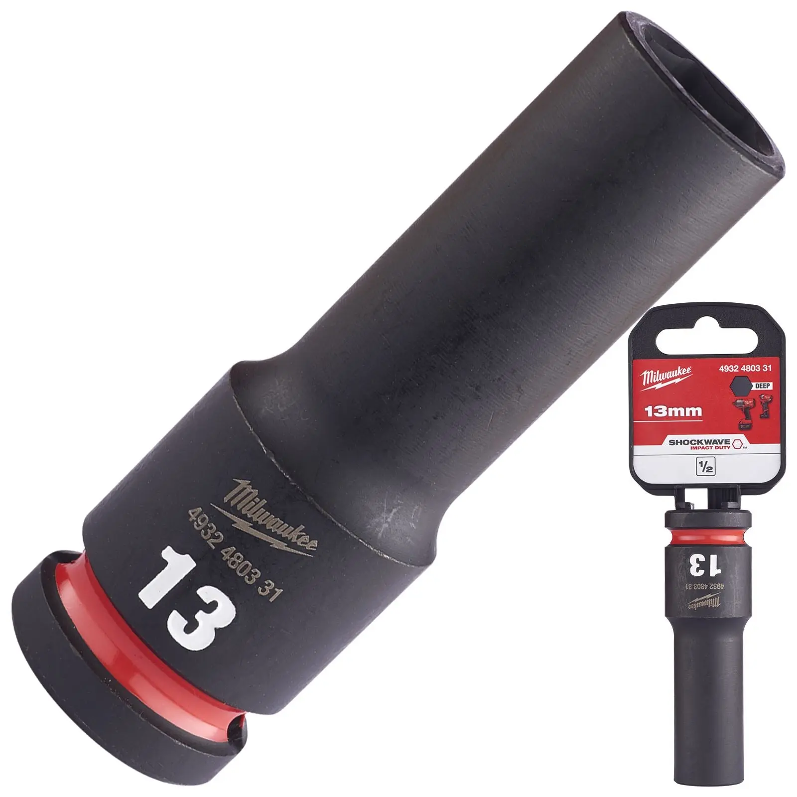 Milwaukee Impact Sockets Deep 1/2" Drive 8-36mm SHOCKWAVE Impact Duty - Image 49