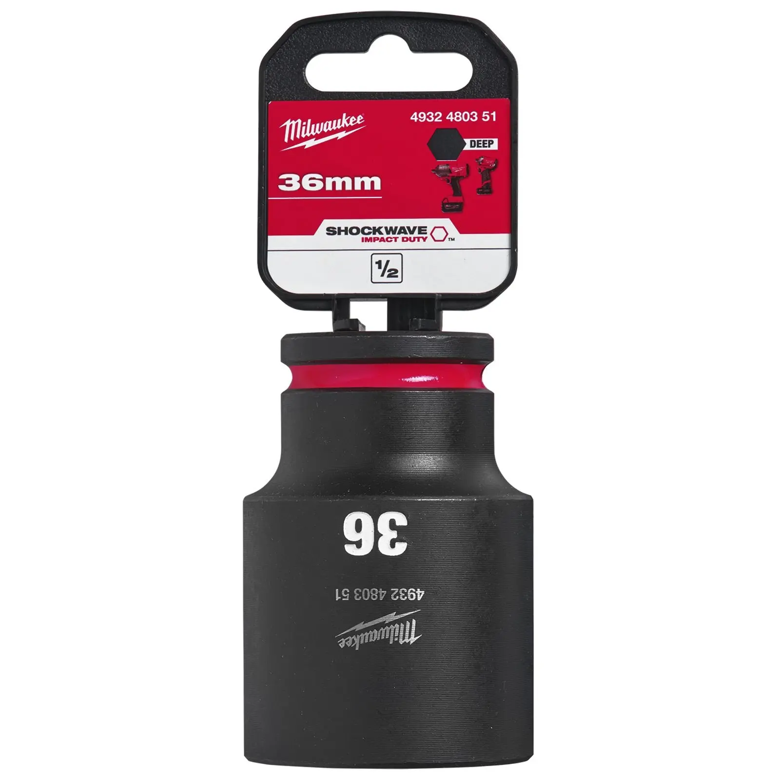 Milwaukee Impact Sockets Deep 1/2" Drive 8-36mm SHOCKWAVE Impact Duty - Image 5