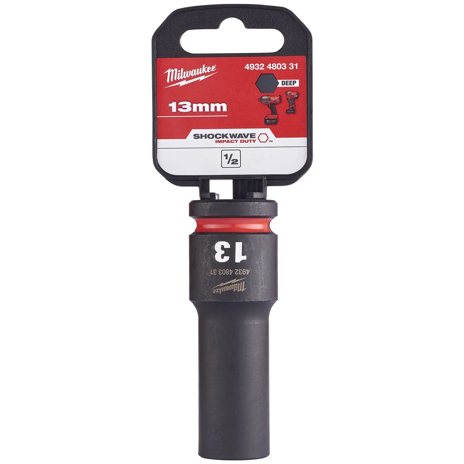 Milwaukee Impact Sockets Deep 1/2" Drive 8-36mm SHOCKWAVE Impact Duty - Image 50