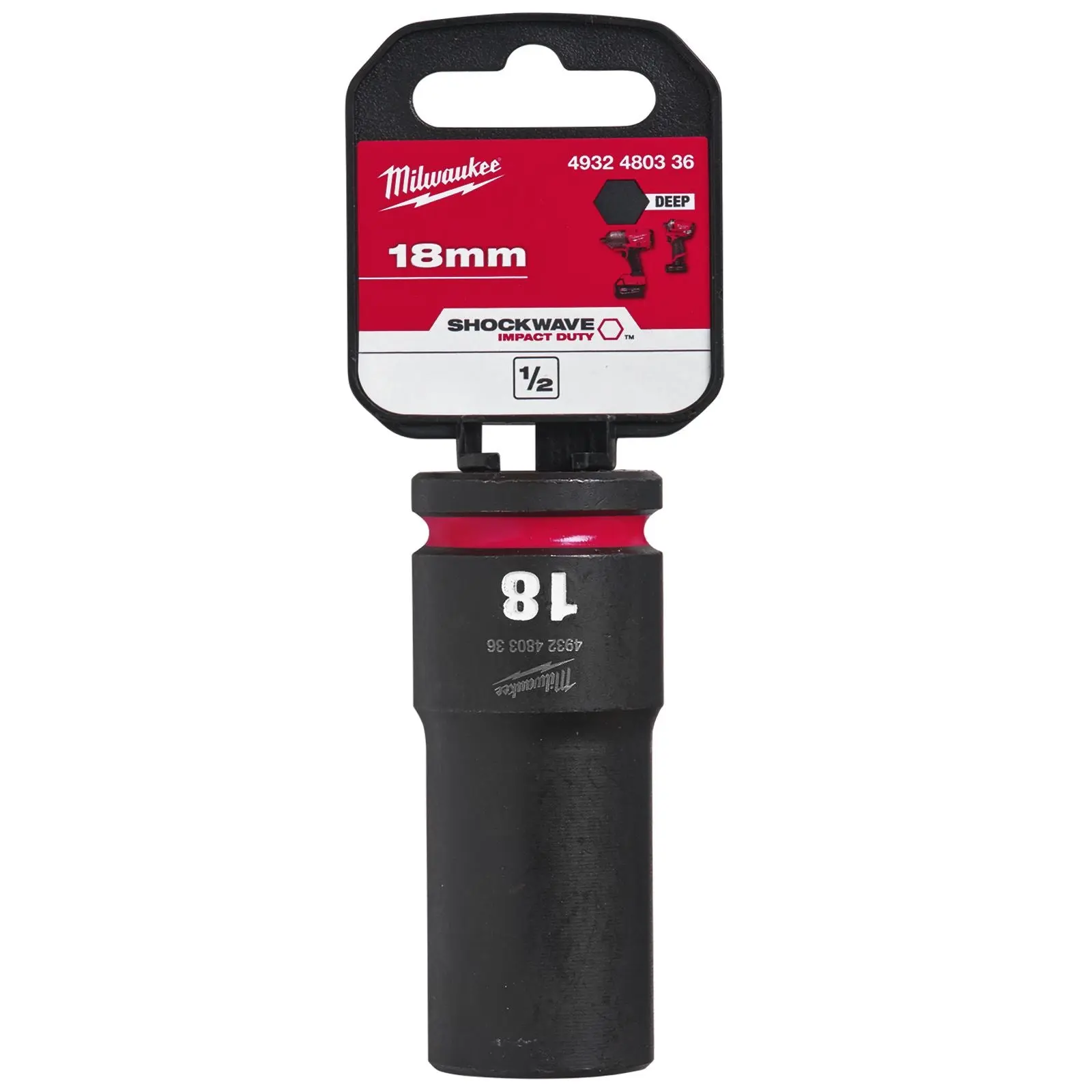 Milwaukee Impact Sockets Deep 1/2" Drive 8-36mm SHOCKWAVE Impact Duty - Image 53