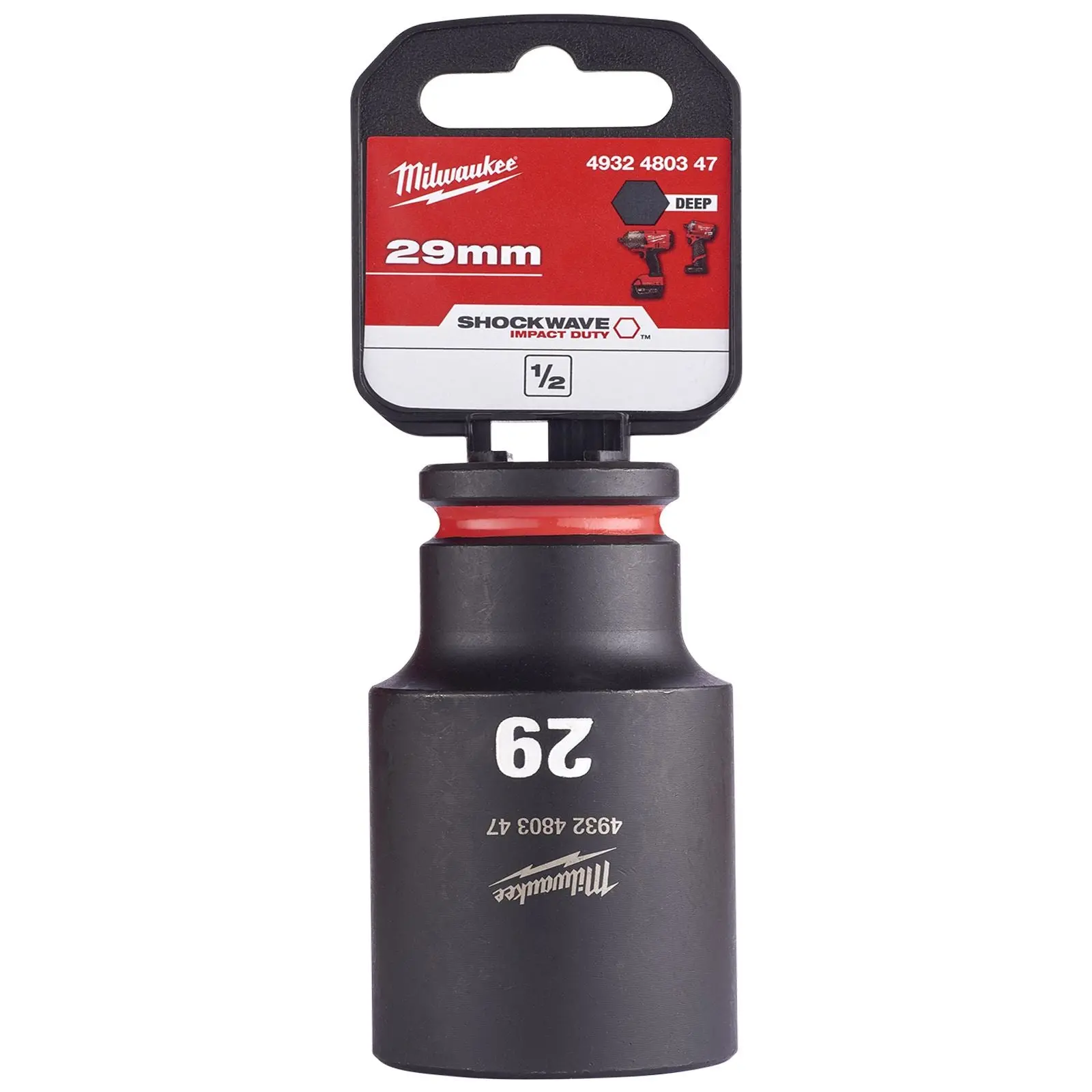 Milwaukee Impact Sockets Deep 1/2" Drive 8-36mm SHOCKWAVE Impact Duty - Image 56