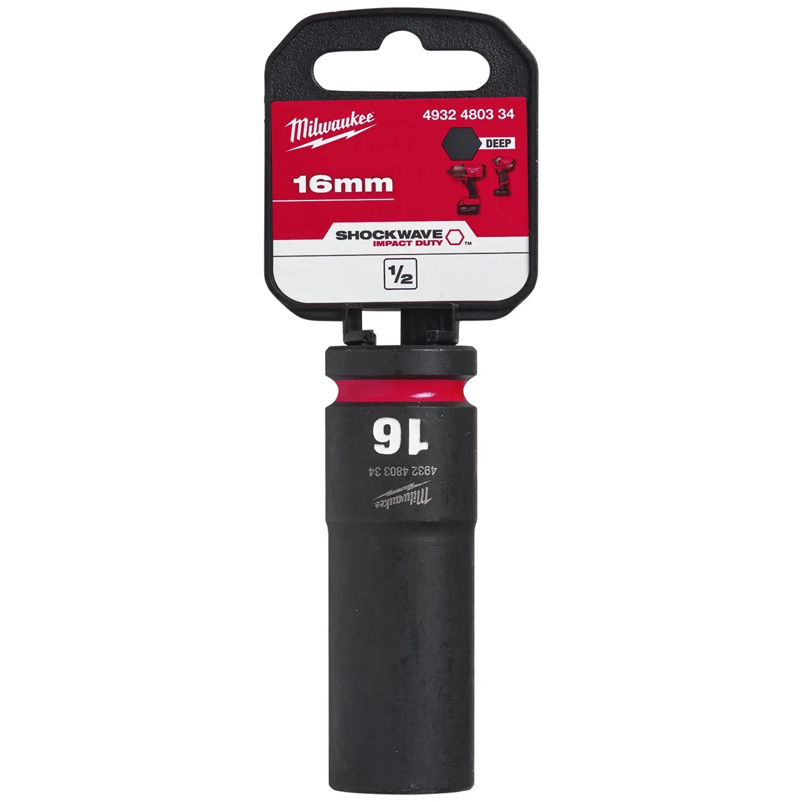 Milwaukee Impact Sockets Deep 1/2" Drive 8-36mm SHOCKWAVE Impact Duty - Image 59