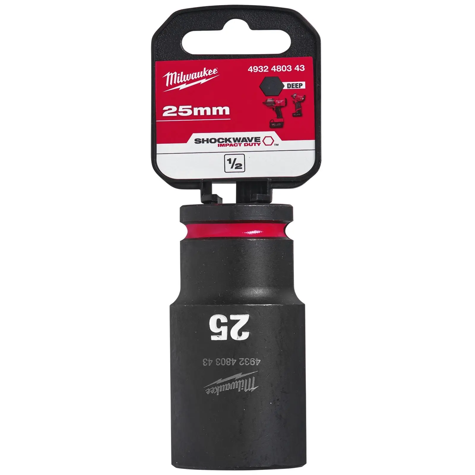 Milwaukee Impact Sockets Deep 1/2" Drive 8-36mm SHOCKWAVE Impact Duty - Image 71