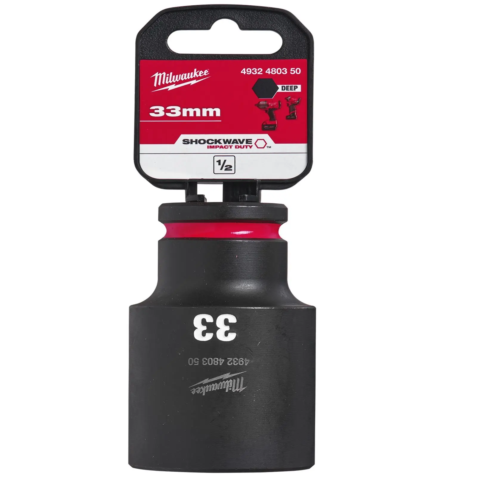 Milwaukee Impact Sockets Deep 1/2" Drive 8-36mm SHOCKWAVE Impact Duty - Image 74