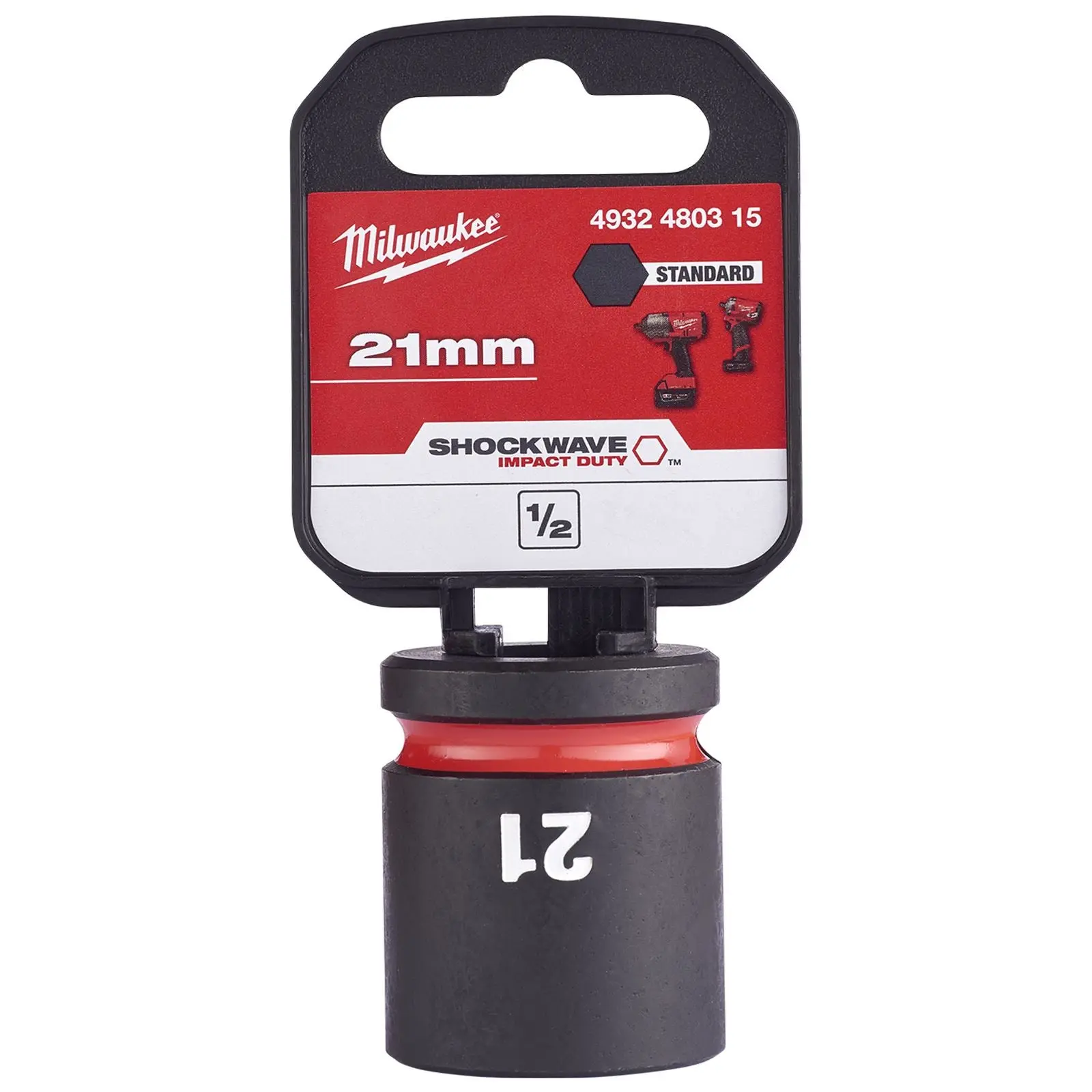 Milwaukee Impact Sockets Standard 1/2" Drive 8-32mm SHOCKWAVE Impact Duty - Image 2