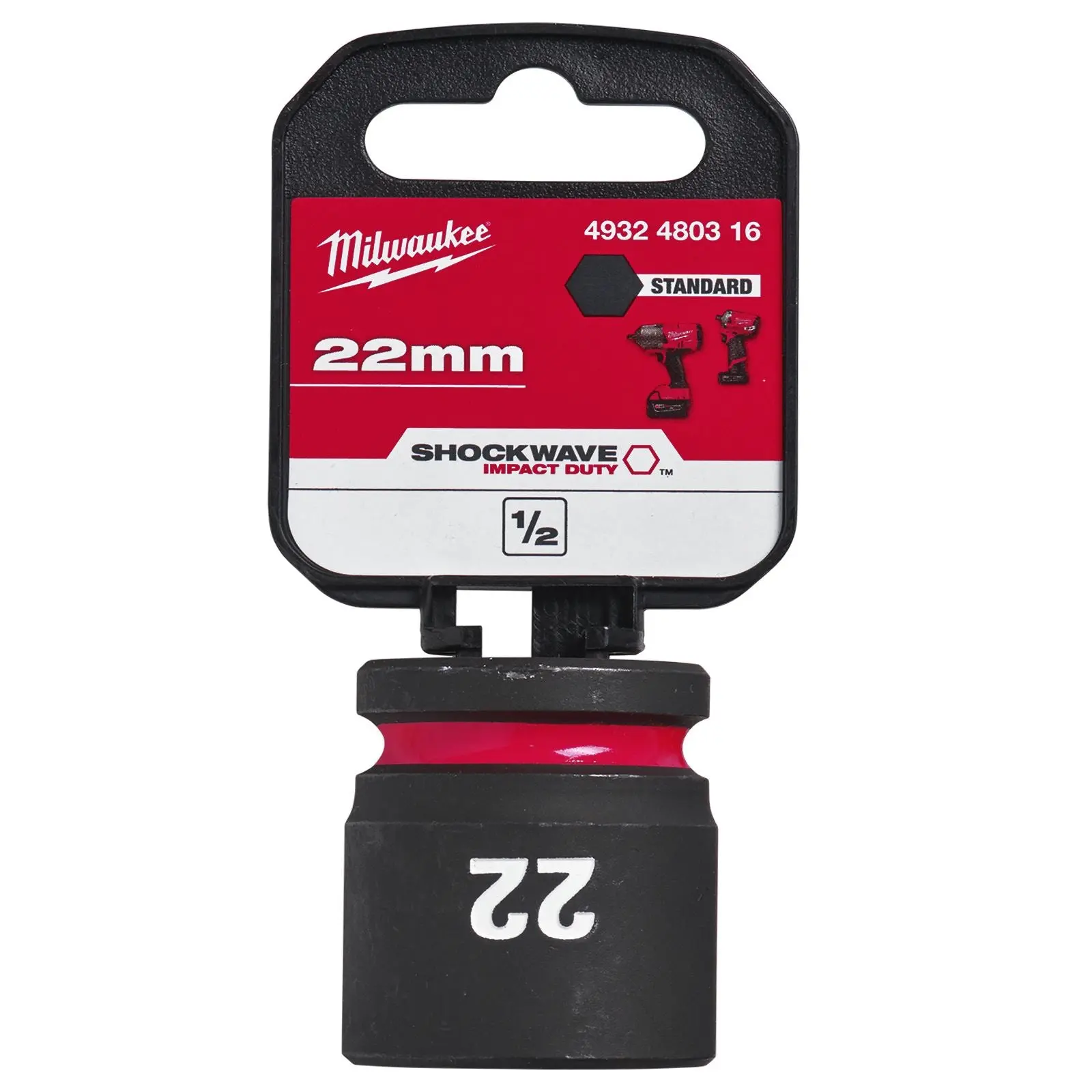 Milwaukee Impact Sockets Standard 1/2" Drive 8-32mm SHOCKWAVE Impact Duty - Image 32