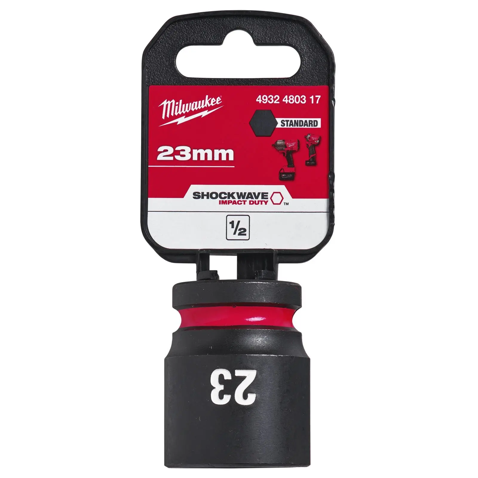 Milwaukee Impact Sockets Standard 1/2" Drive 8-32mm SHOCKWAVE Impact Duty - Image 68