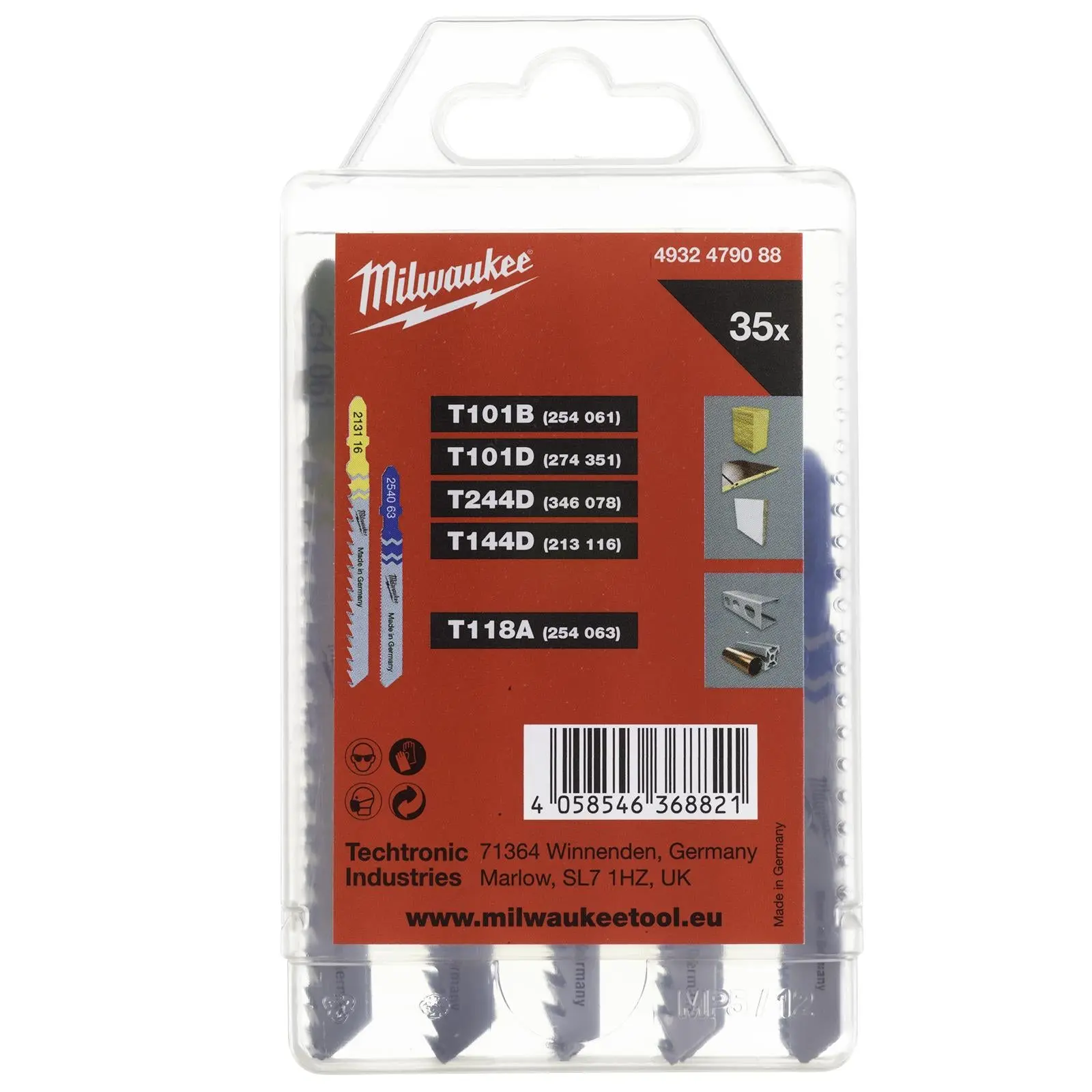 Milwaukee Jigsaw Blade Set T Shank 35 Piece for Wood and Metal - Image 2