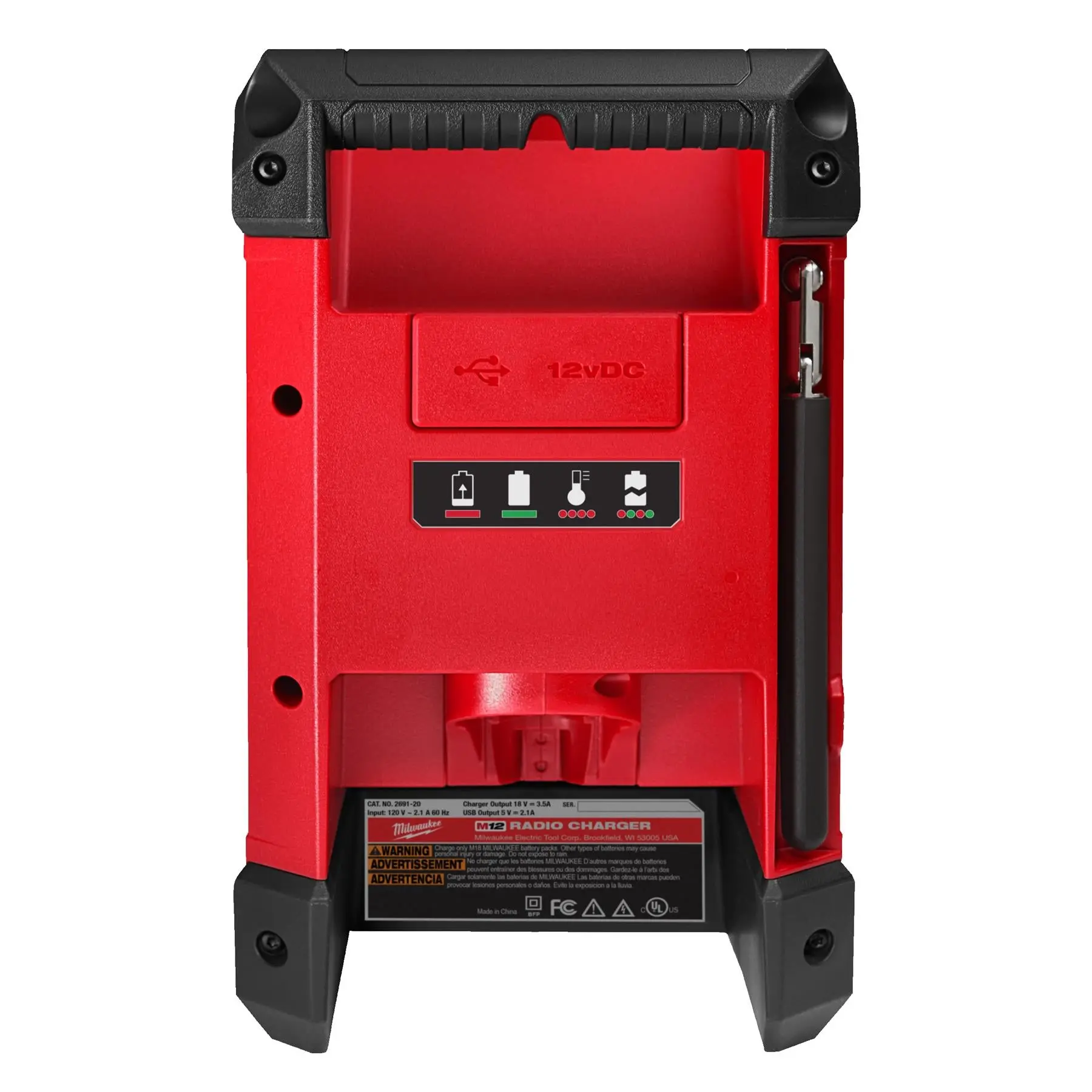 Milwaukee M12 12V Cordless Radio and Charger DAB+ Bare Unit M12RCDAB+-0 - Image 6