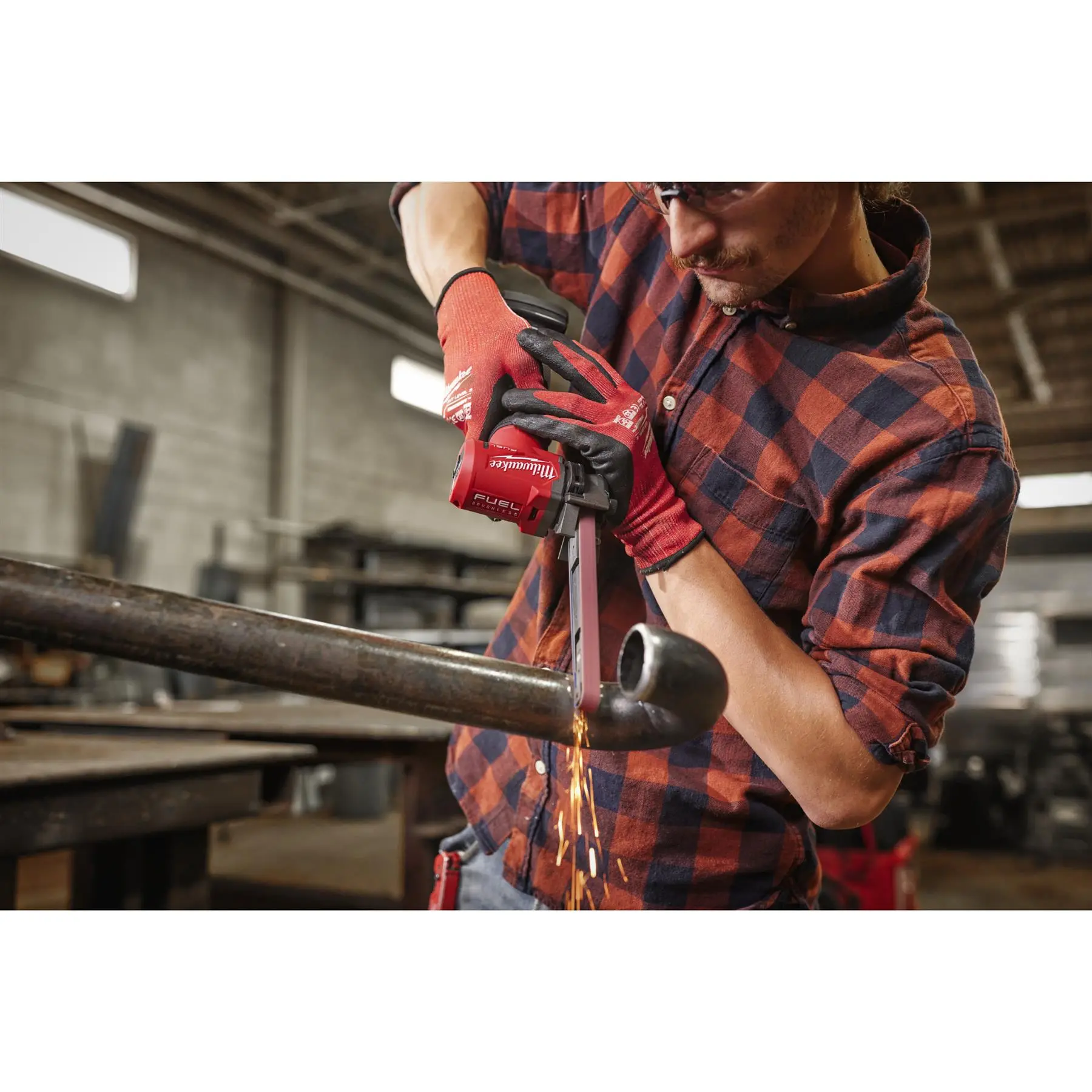 Milwaukee M12 12V Fuel Cordless Band File 13mm Belt Sander Bare Unit M12FBFL13-0 - Image 13