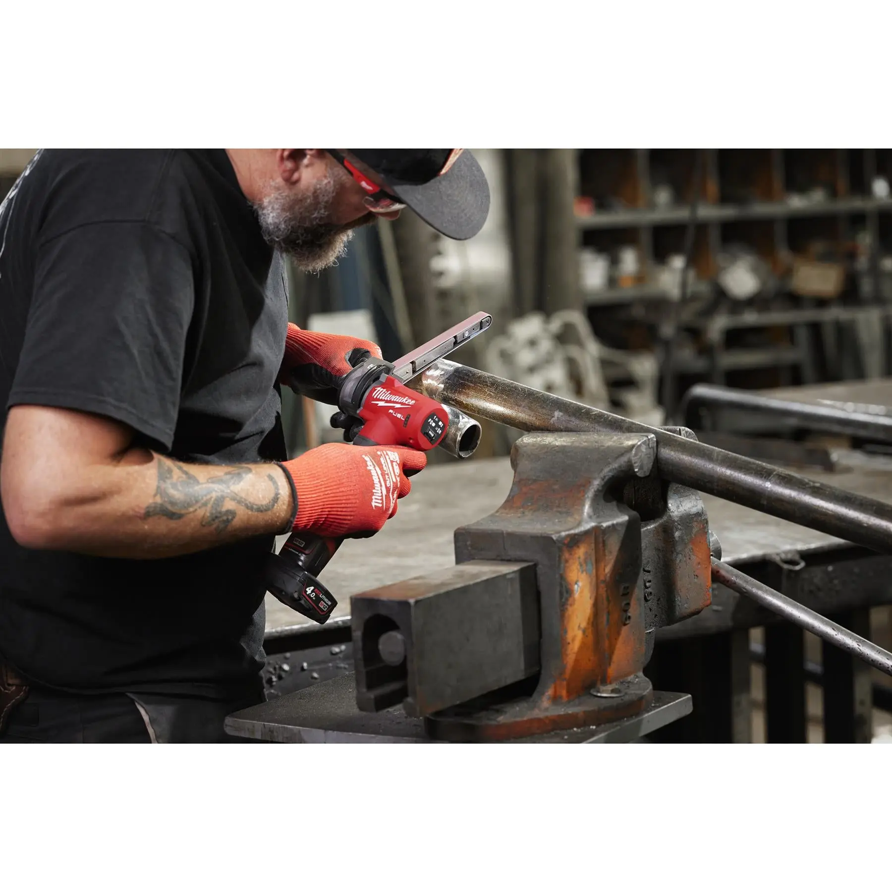 Milwaukee M12 12V Fuel Cordless Band File 13mm Belt Sander Bare Unit M12FBFL13-0 - Image 14