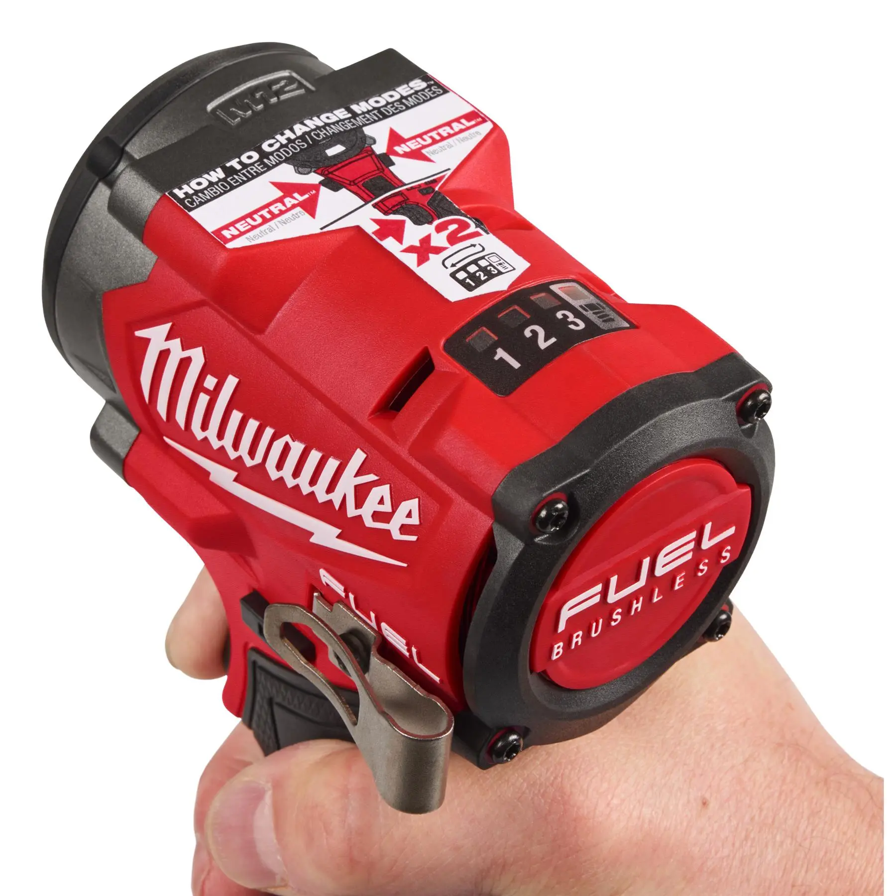 Milwaukee M12 Fuel 12V 3/8" Drive Cordless Compact Impact Wrench Friction Ring 2 x 5Ah HO Battery + Charger M12FCIWF38G3-502X - Image 6