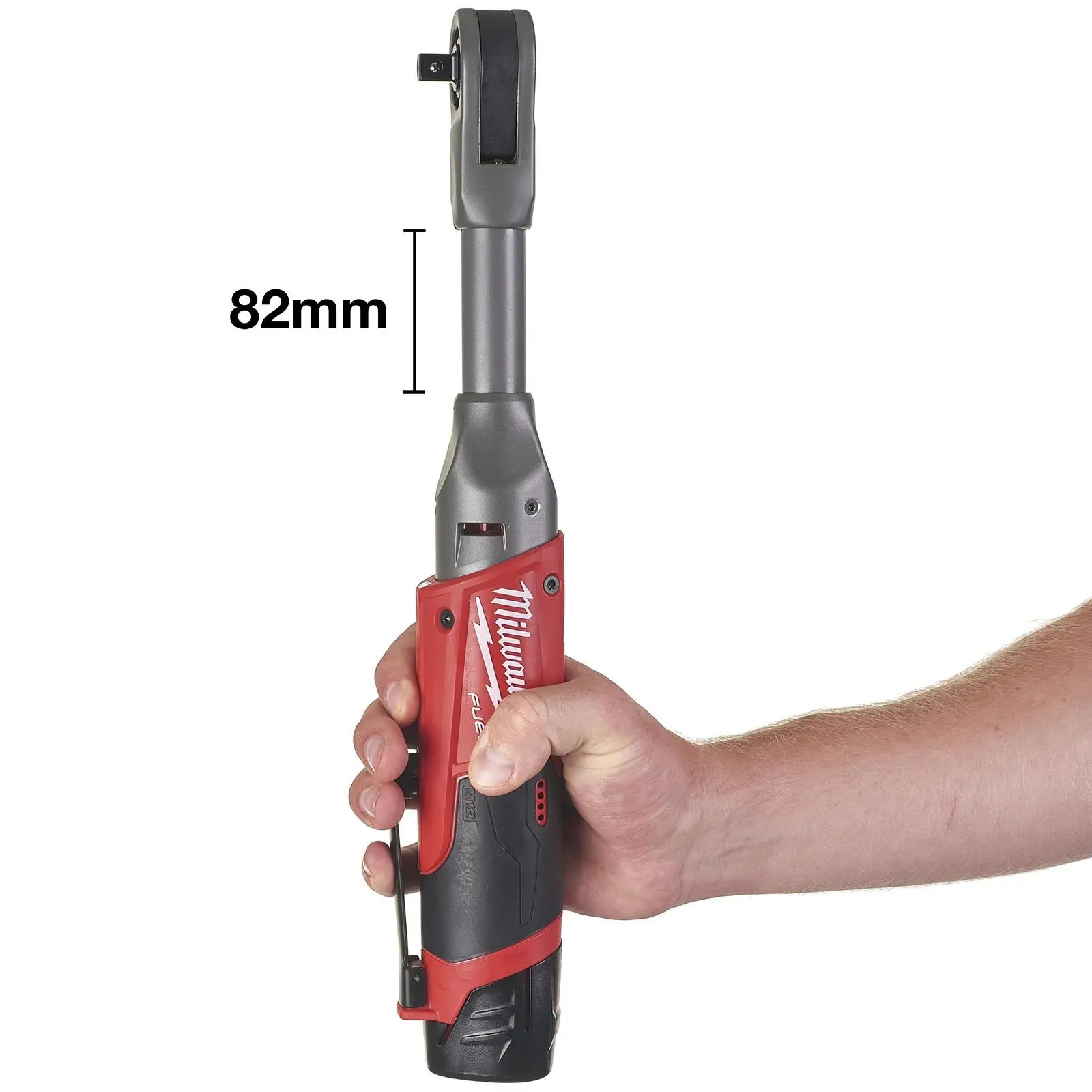 Milwaukee M12 Fuel 12V 3/8" Drive Cordless Extended Reach Ratchet Bare Unit M12FIR38LR-0 - Image 2