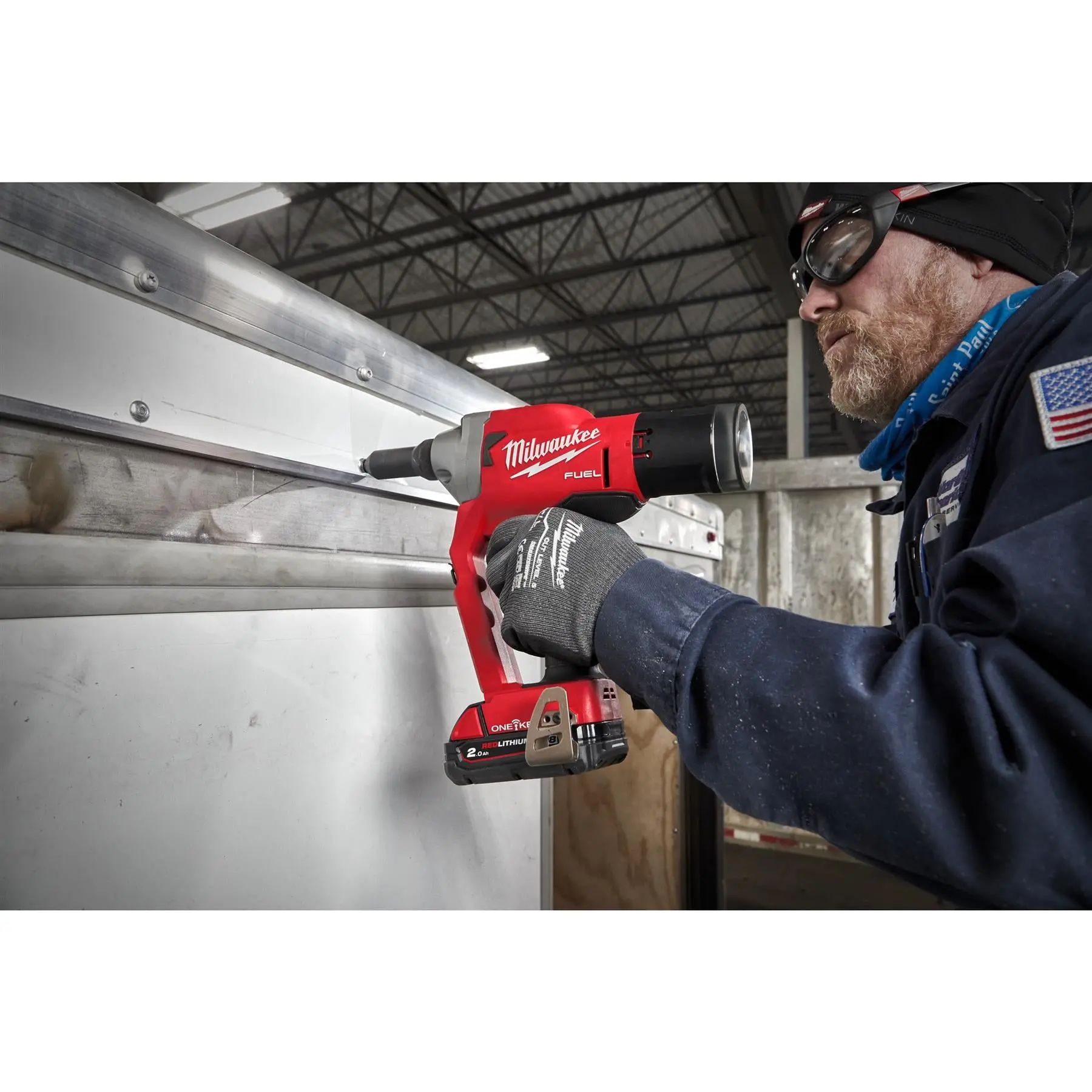 Milwaukee M18 18V Fuel One-Key Cordless Rivet Tool in HD Box Bare Unit M18ONEFPRT-0X - Image 8