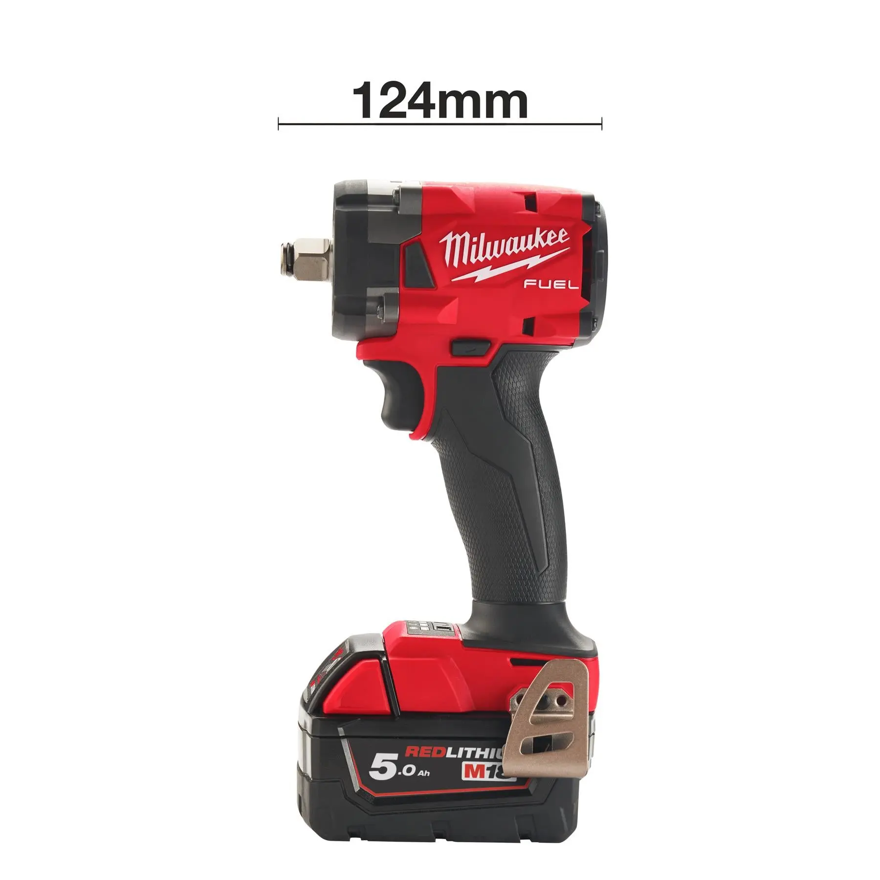 Milwaukee M18 Fuel 18V 1/2" Drive Cordless Compact Impact Wrench Friction Ring Bare Unit M18FIW2F12-0 - Image 3