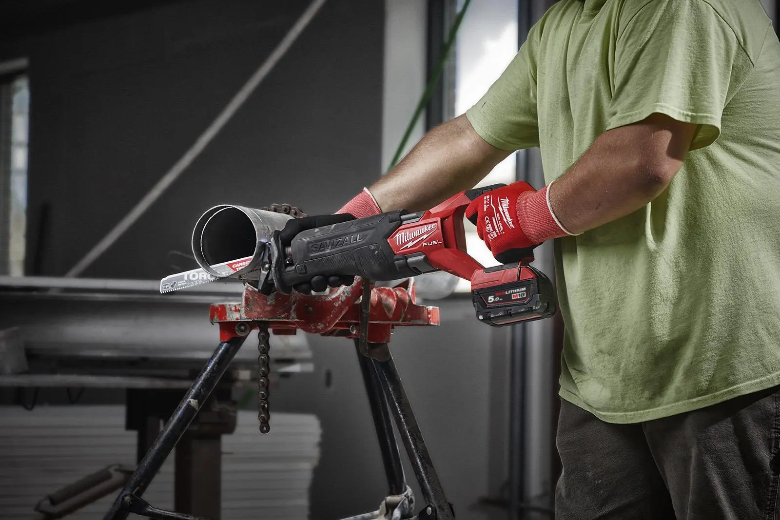 Milwaukee M18 Fuel 18V SAWZALL Cordless Reciprocating Saw 5.0Ah Battery Charger HD Box M18FSZ-501X - Image 13