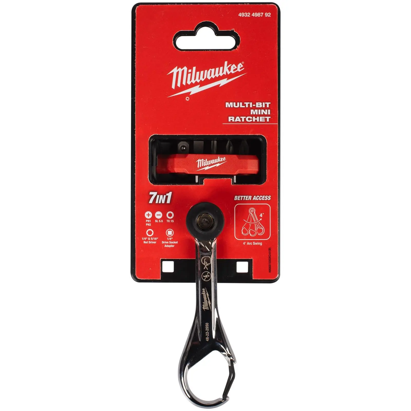 Milwaukee Micro Ratchet 7 in 1 Screwdriver 90 Teeth - Image 3