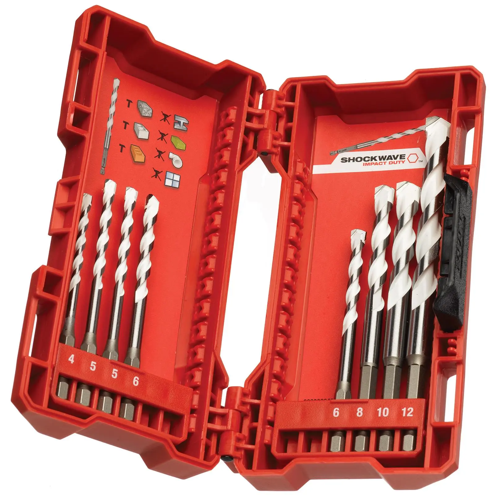 Milwaukee Multi Material Drill Bit Set Shockwave Impact Duty 8 Piece 4-12mm - Image 3