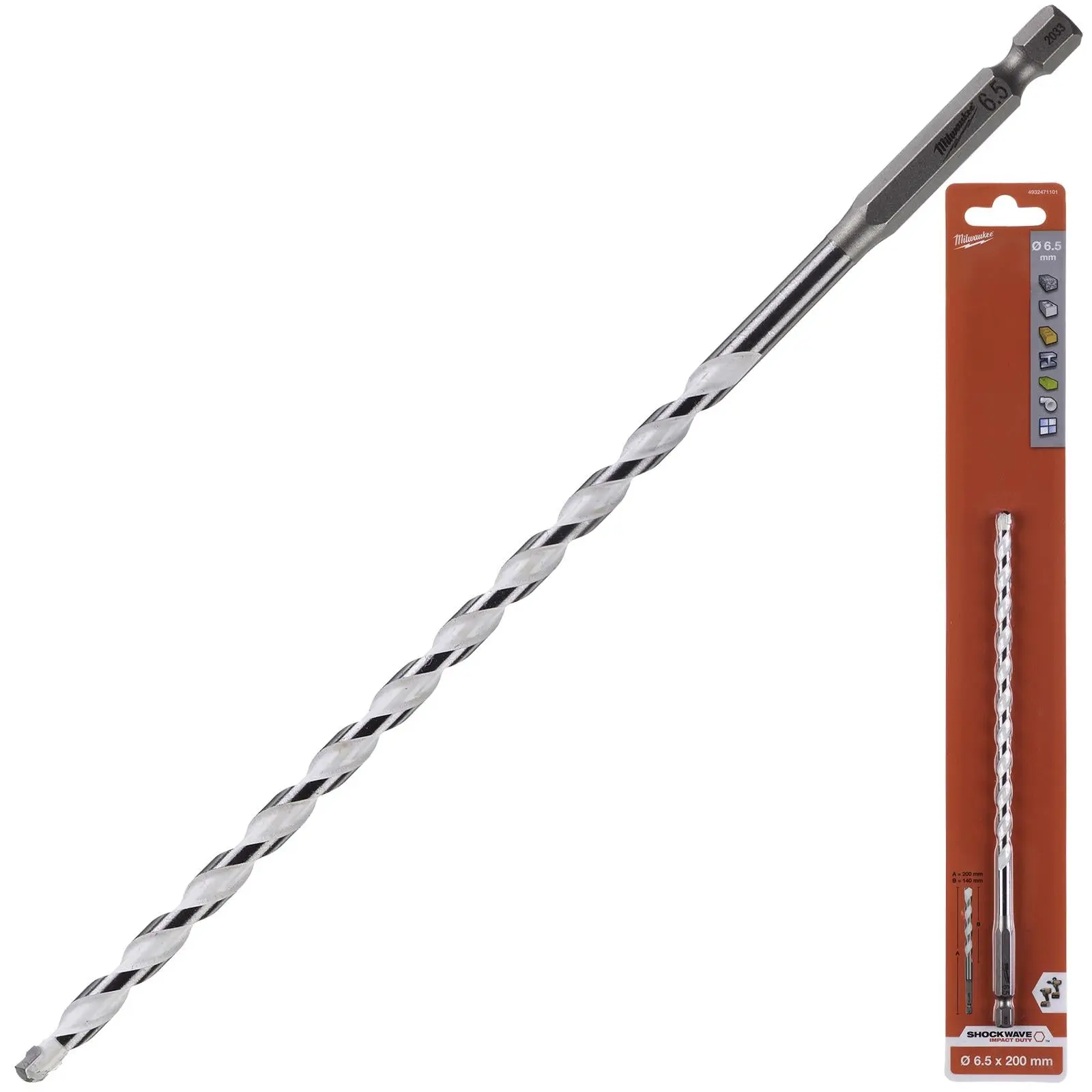 Milwaukee Multi Material Drill Bits Impact Rated TCT for Wood Metal Masonry - Image 28