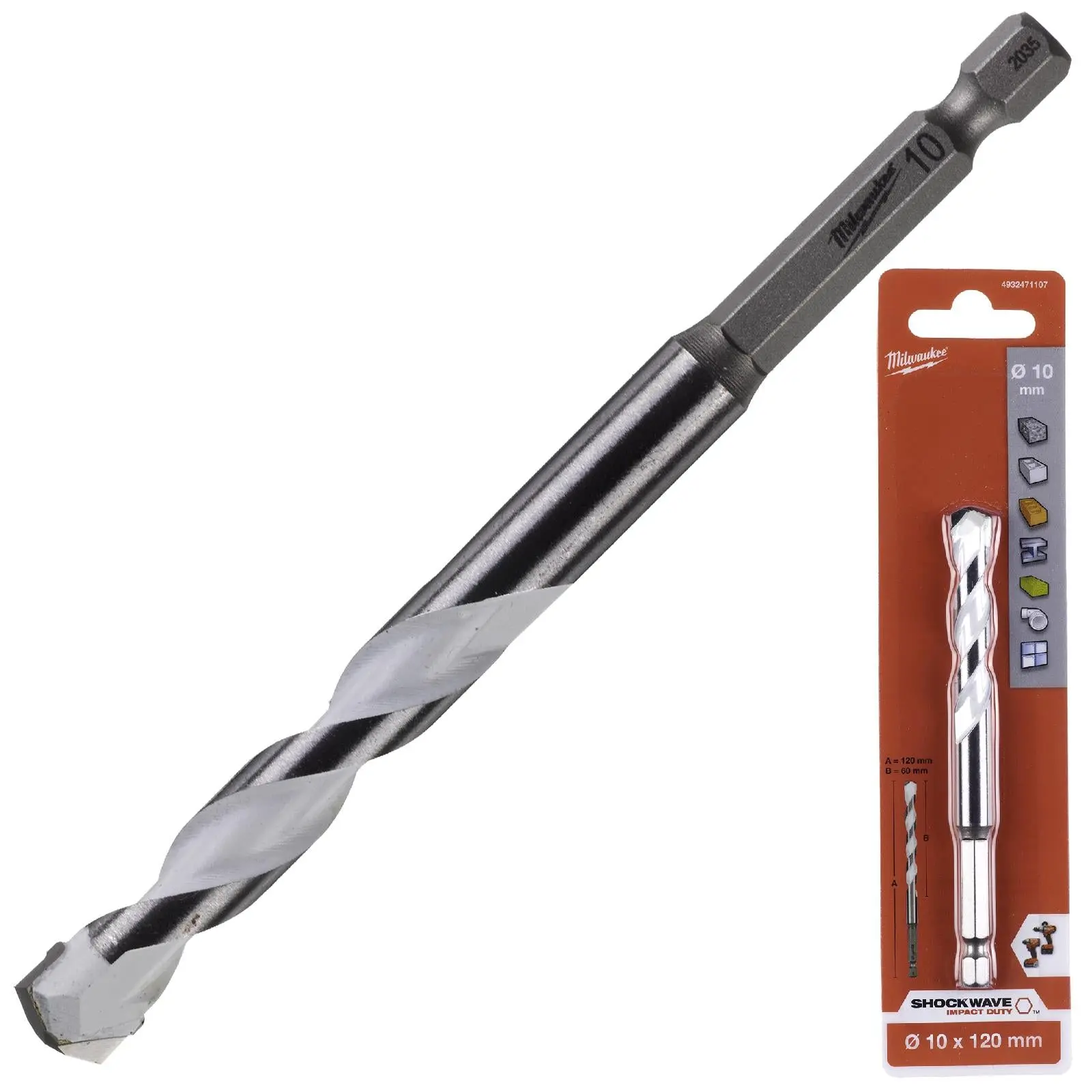 Milwaukee Multi Material Drill Bits Impact Rated TCT for Wood Metal Masonry - Image 49