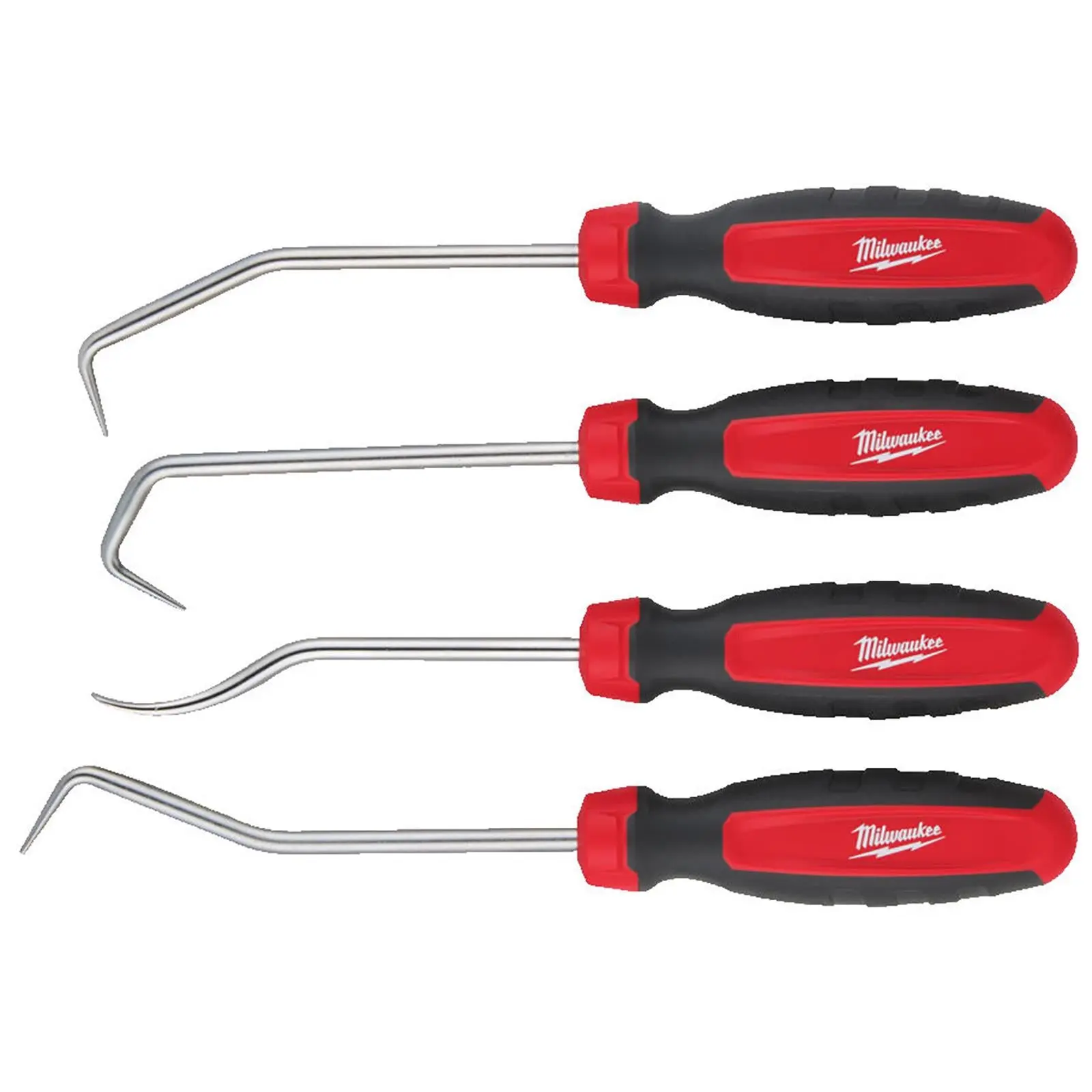 Milwaukee Pick Set Heavy Duty Flat Hook 45 90 Degree Hose 4 Piece Garage Mechanic - Image 2