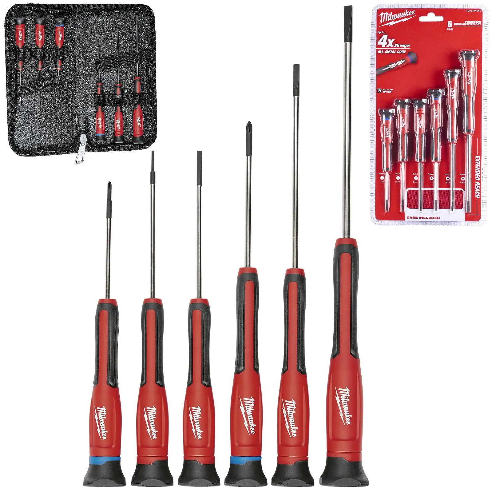Milwaukee Precision Screwdriver Set 6 Piece Phillips Slotted