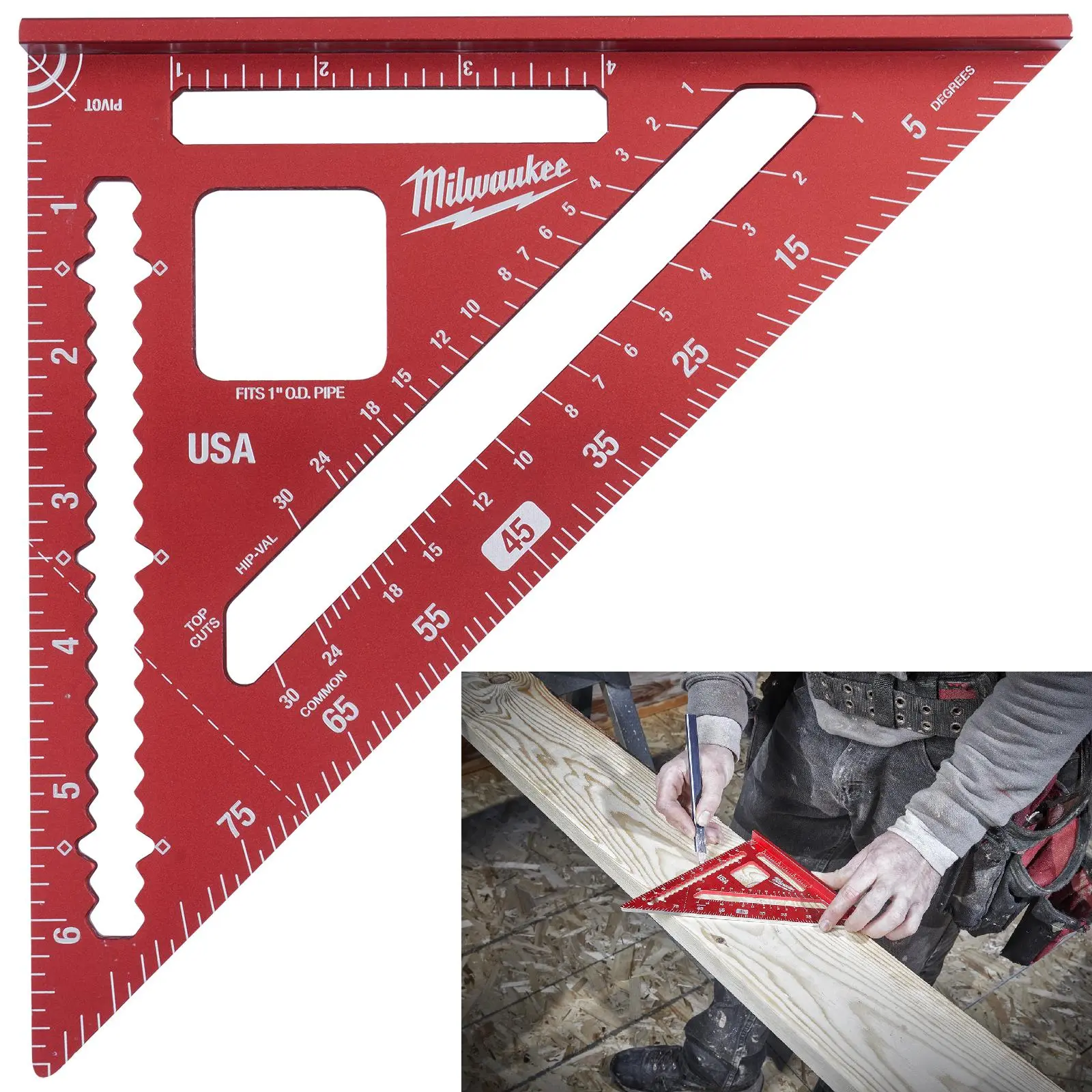 Milwaukee Rafter Roofing Square Imperial 7in