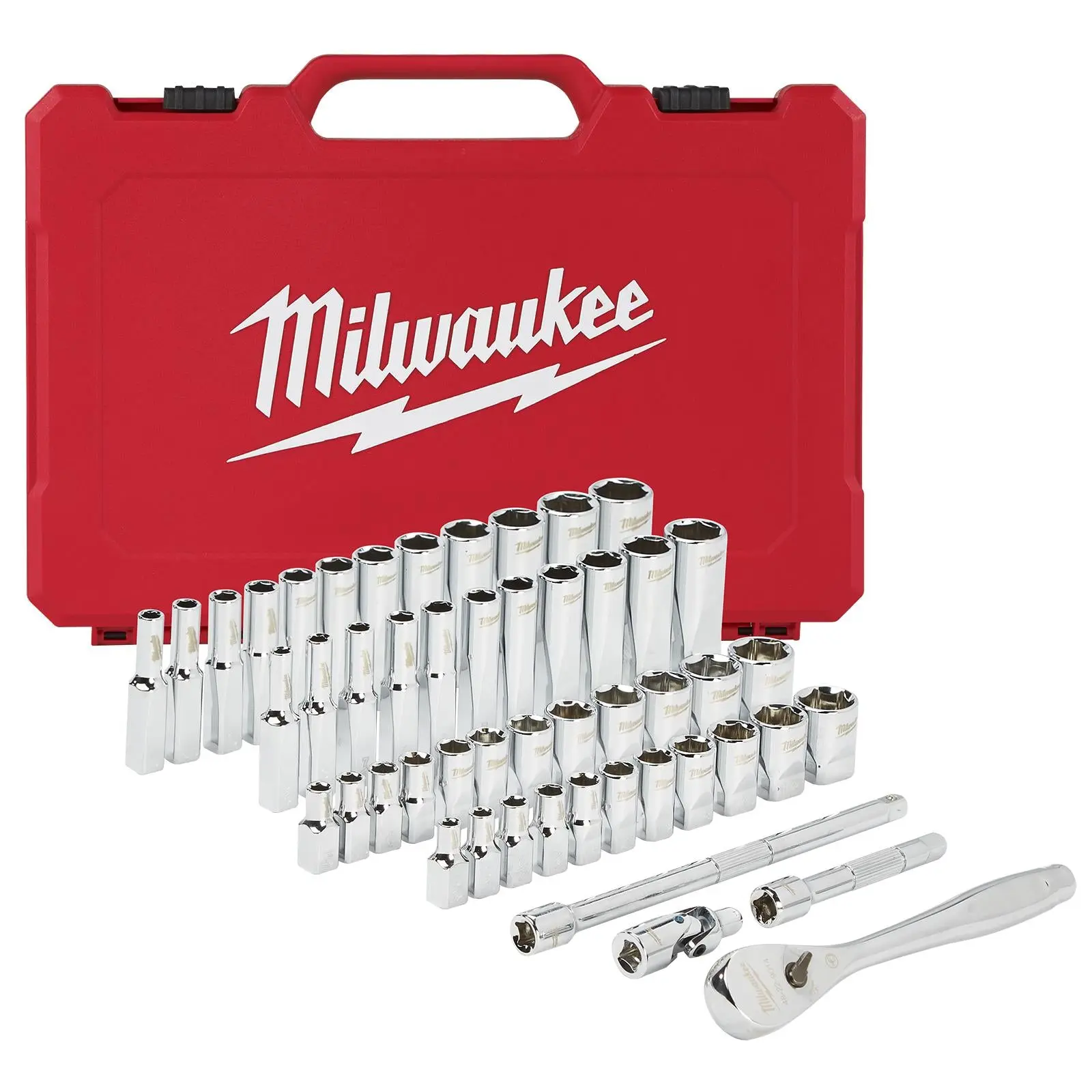 Milwaukee Ratchet and Socket Set 1/4" Drive 50 Piece Metric and Imperial - Image 2
